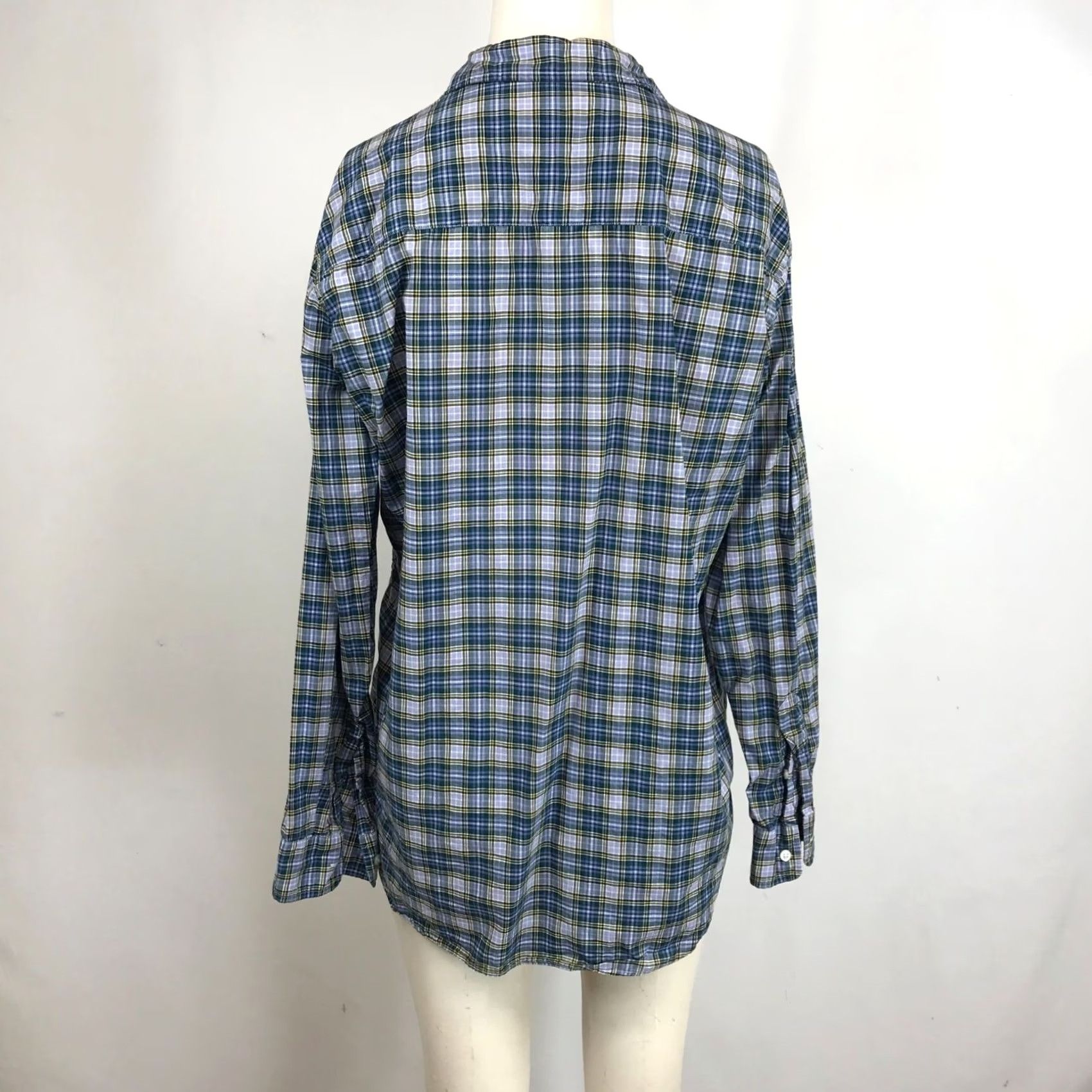 Frank & Eileen FRANK & EILEEN Shirt Womens M Blue Plaid Long Sleeve Button Up Cotton Top Button-Up Casual Spring Fall Summer Womens Size M / US 6-8 / IT 42-44 - 5 Thumbnail