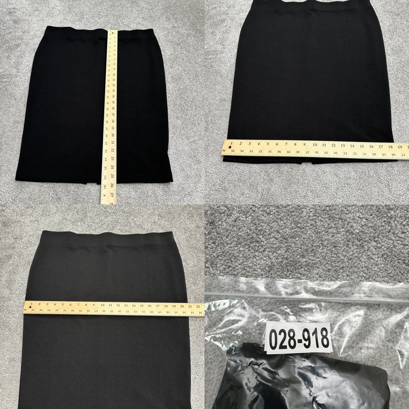 Vintage Laura Cruz Pencil Skirt Womens 1X Black Knee Length Pull On Stretch Casual Size 40" / US 18 - 8 Thumbnail