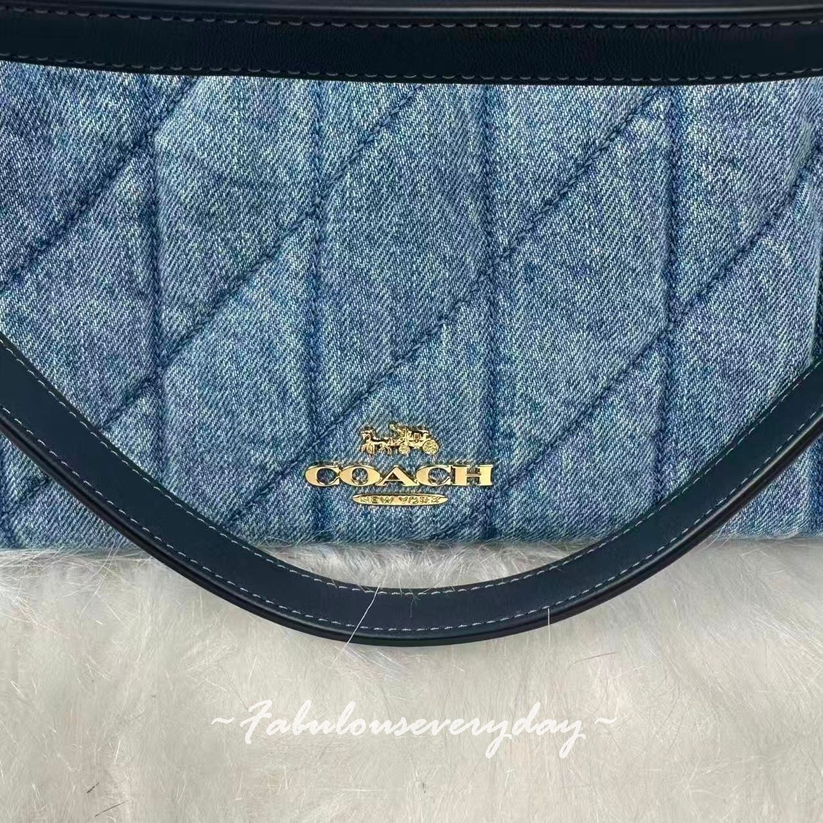 Coach Coach Evelyn Shoulder Bag Regenerative Cotton Quilting Size ONE SIZE - 5 Thumbnail