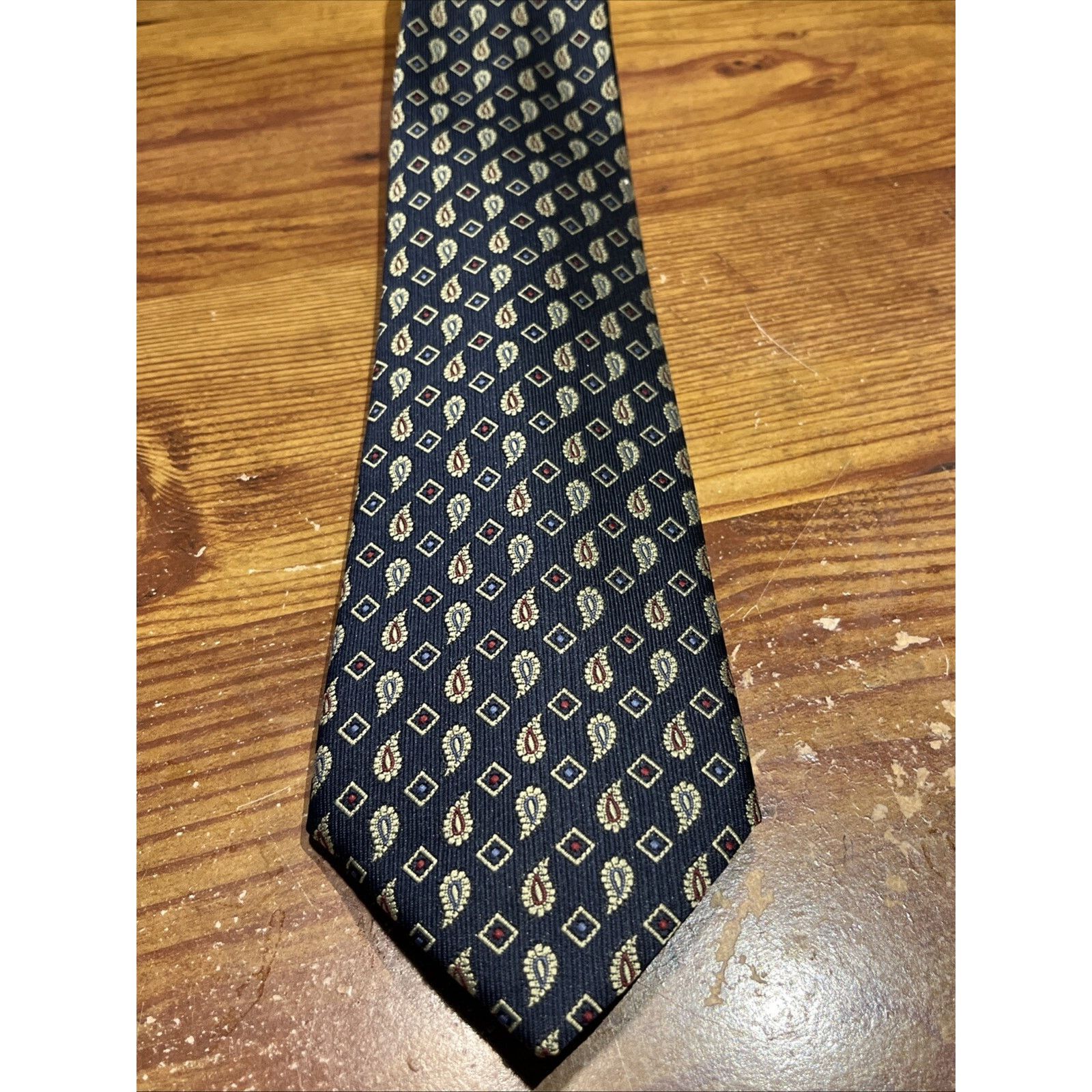 Other KEY OF SCANDINAVIA Tie Navy Blue Polyester Necktie Vintage Size ONE SIZE - 2 Thumbnail