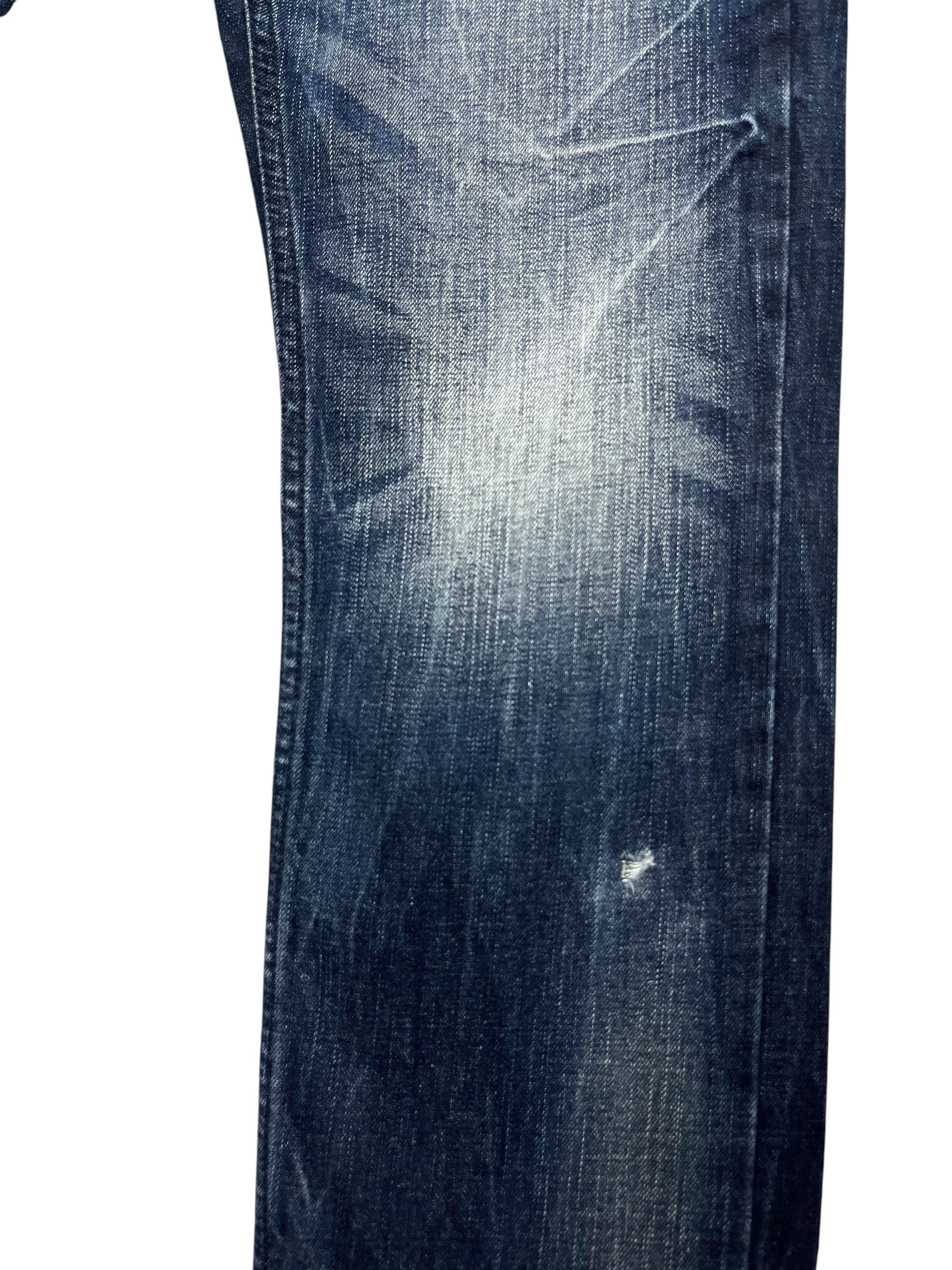 Skullcandy 🔥RED PEPPER Punk Skull Dark Blue Slim Fit Denim Karakuri Size US 31 - 5 Thumbnail
