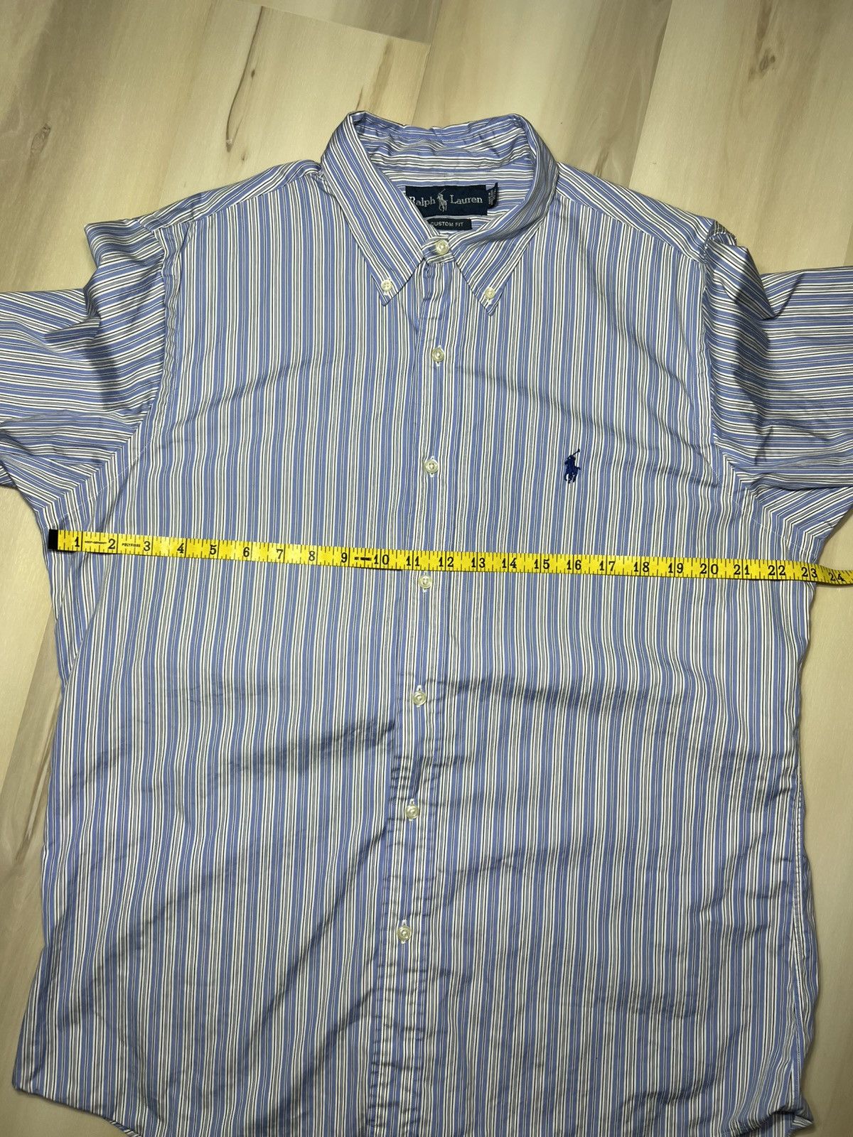 Polo Ralph Lauren Polo Ralph Lauren Button Down 16.5-32/33 Striped Blue Custom Size US L / EU 52-54 / 3 - 6 Thumbnail
