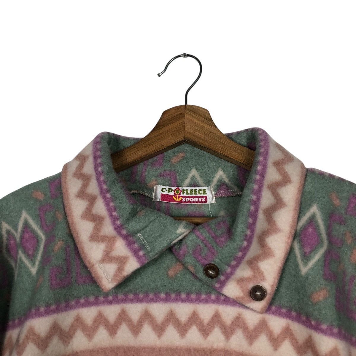 Japanese Brand 📌Vintage Fleece Jacket Navajo Design CP Fleece Sport Size US M / EU 48-50 / 2 - 13 Thumbnail