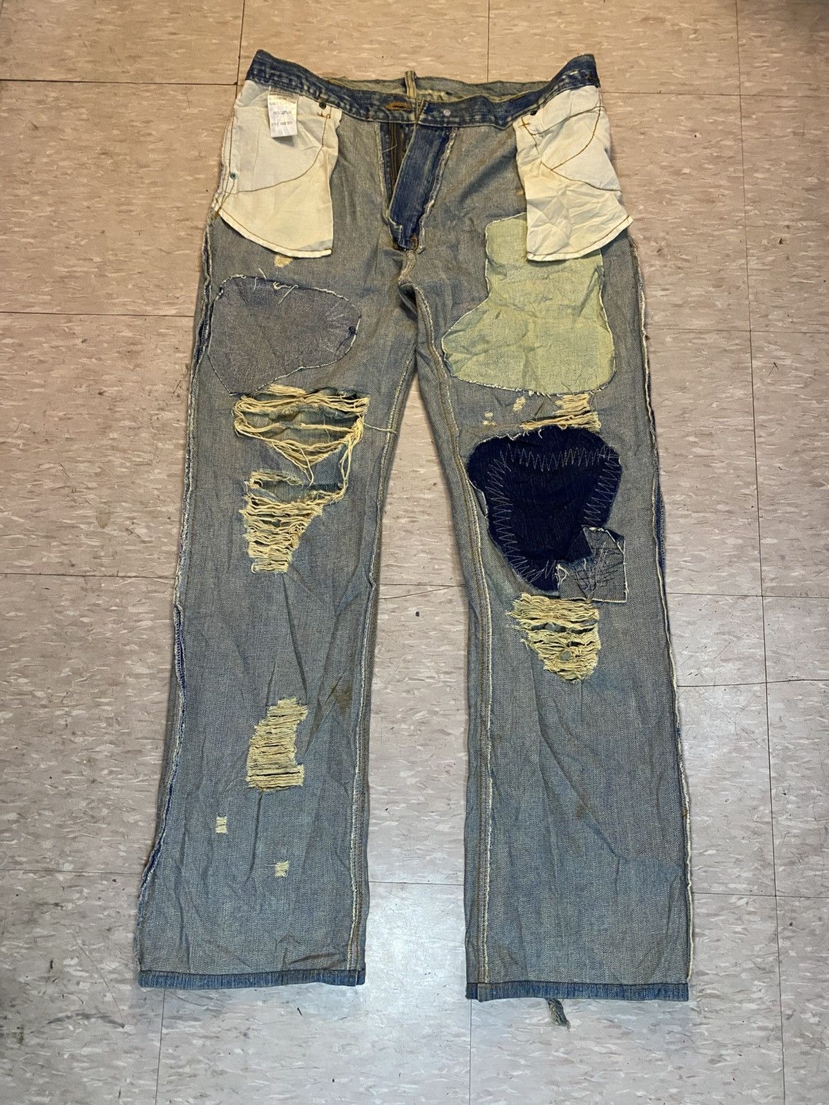 If Six Was Nine × Japanese Brand × Le Grande Bleu (L.G.B.) Exhibitionist distressed jeans ifsixwasnine style Size US 32 / EU 48 - 5 Thumbnail