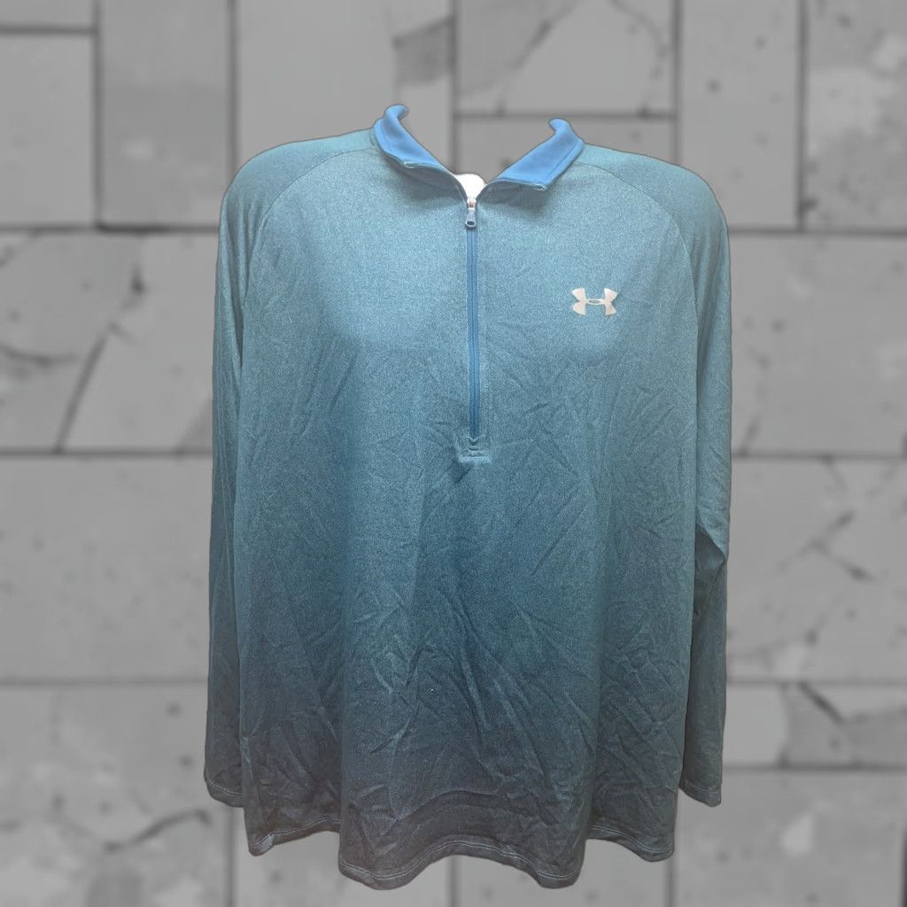 Under Armour Under Armour Loose HeatGear Teal Half-Zip Pullover Mens XL Pullover Dark Teal Activewear Mens XL Size US XL / EU 56 / 4 - 1 Thumbnail