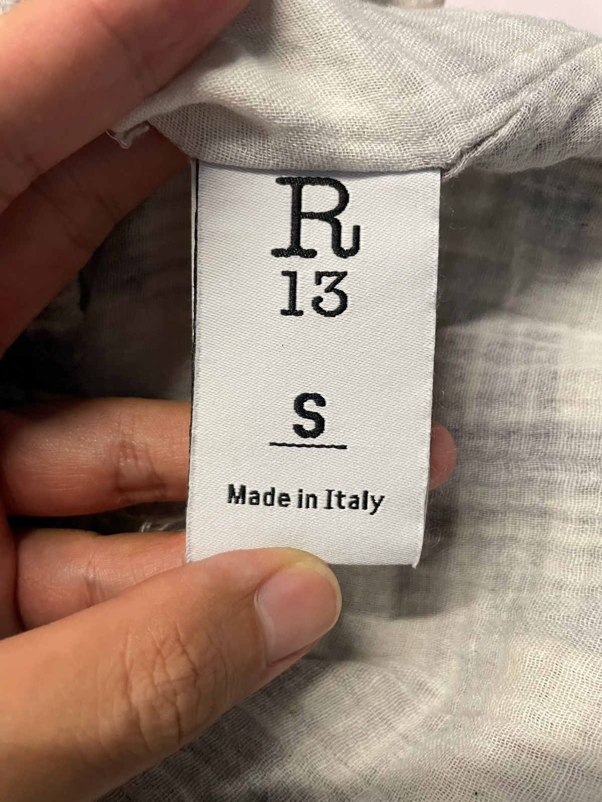 R13 R13 24SS Shredded Seam Bleached Plaid Oversize Flannel Shirt Size US S / EU 44-46 / 1 - 10 Thumbnail