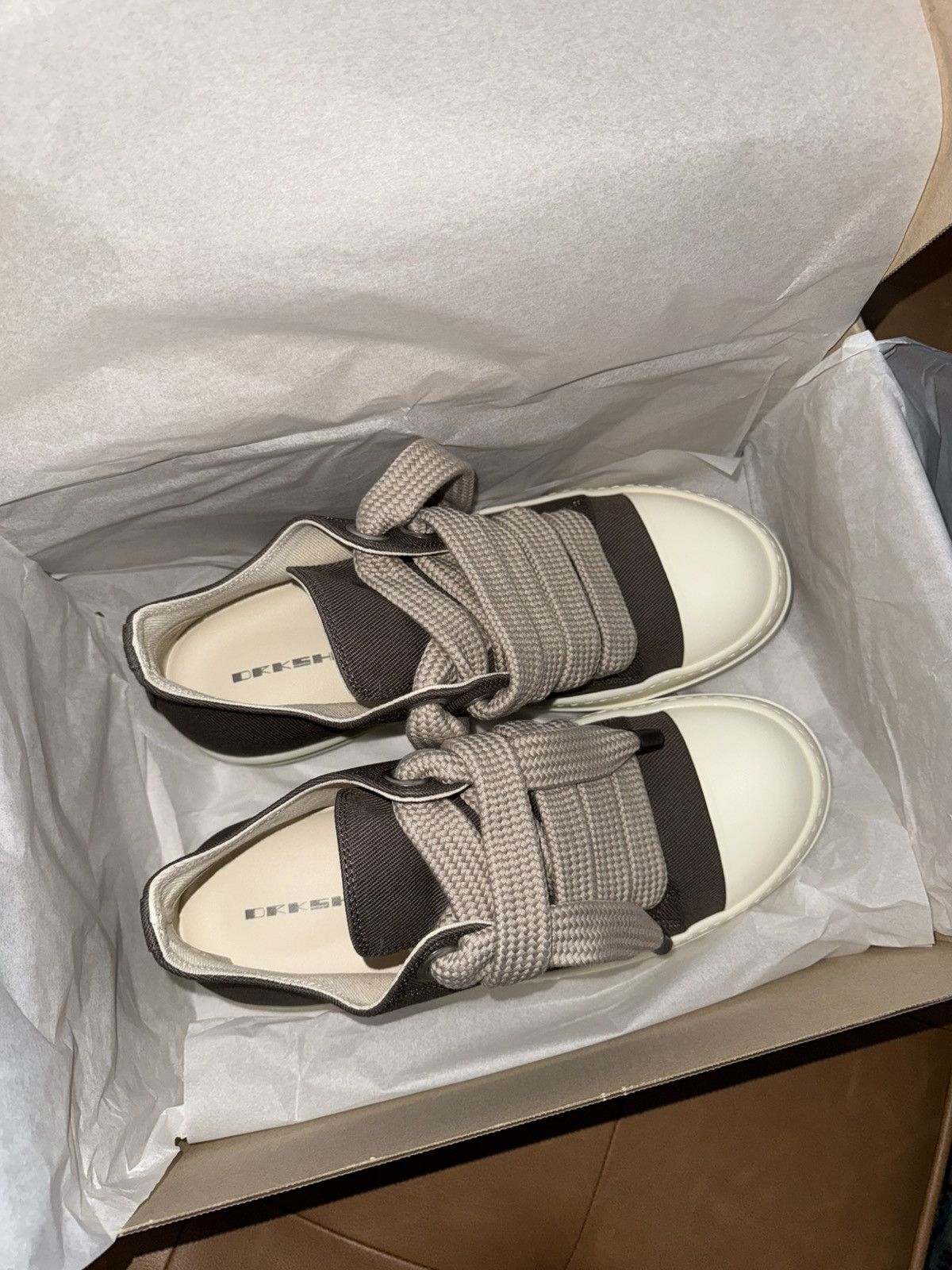 Rick Owens Drkshdw Rick owens 'dust' jumbo lace canvas sneakers Size US 9 / EU 42 - 7 Thumbnail