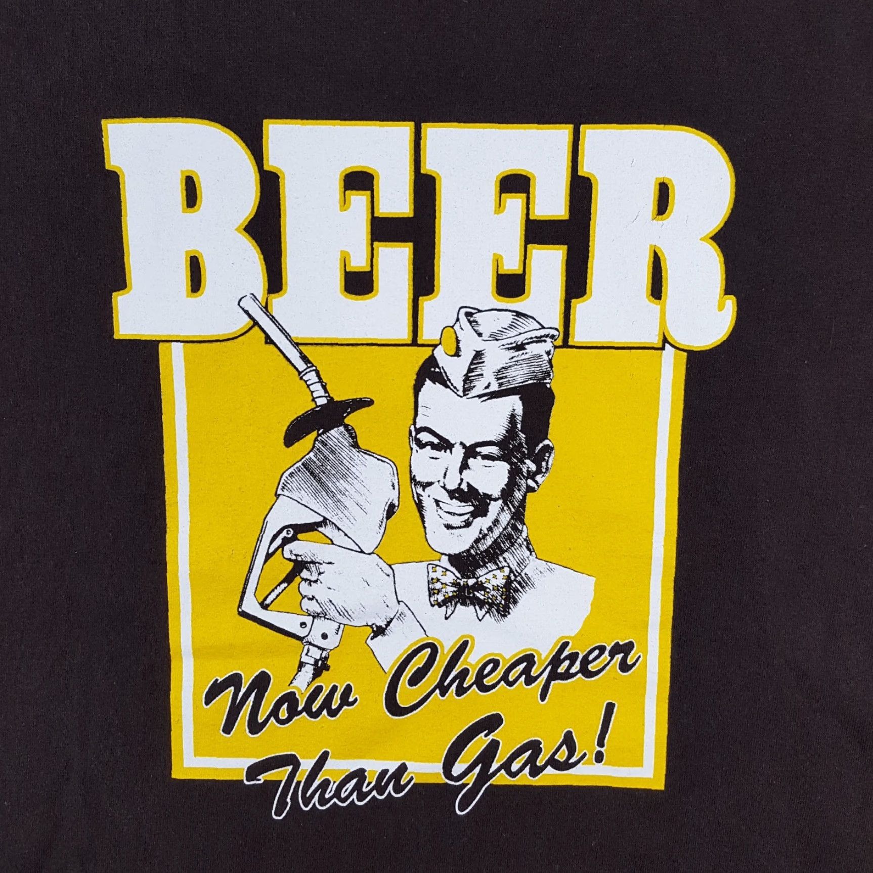 Delta VINTAGE Delta T-Shirt Shirt Mens Large Brown Y2K Beer Cartoon 90s 00s Retro Comic Funny Size US L / EU 52-54 / 3 - 3 Thumbnail