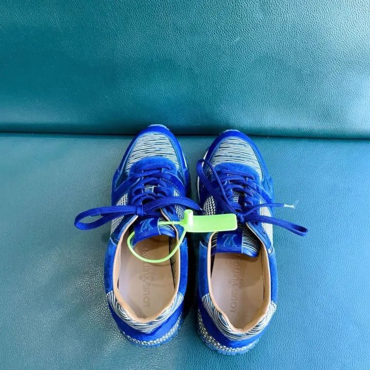 Louis Vuitton Louis Vuitton Blue Mesh Lace-Up Sports Sneakers -2508 Size US 5.5 / EU 38 - 6 Thumbnail