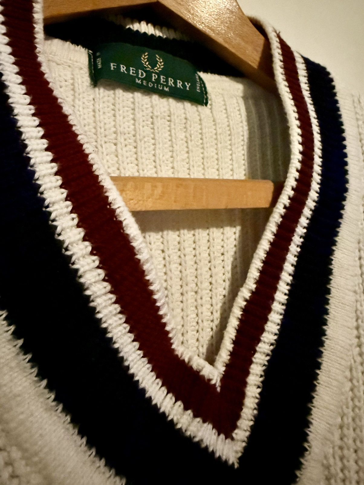 Fred Perry Vintage 90s Fred Perry Sportswear Cricket Vest - England - M Size US M / EU 48-50 / 2 - 3 Thumbnail