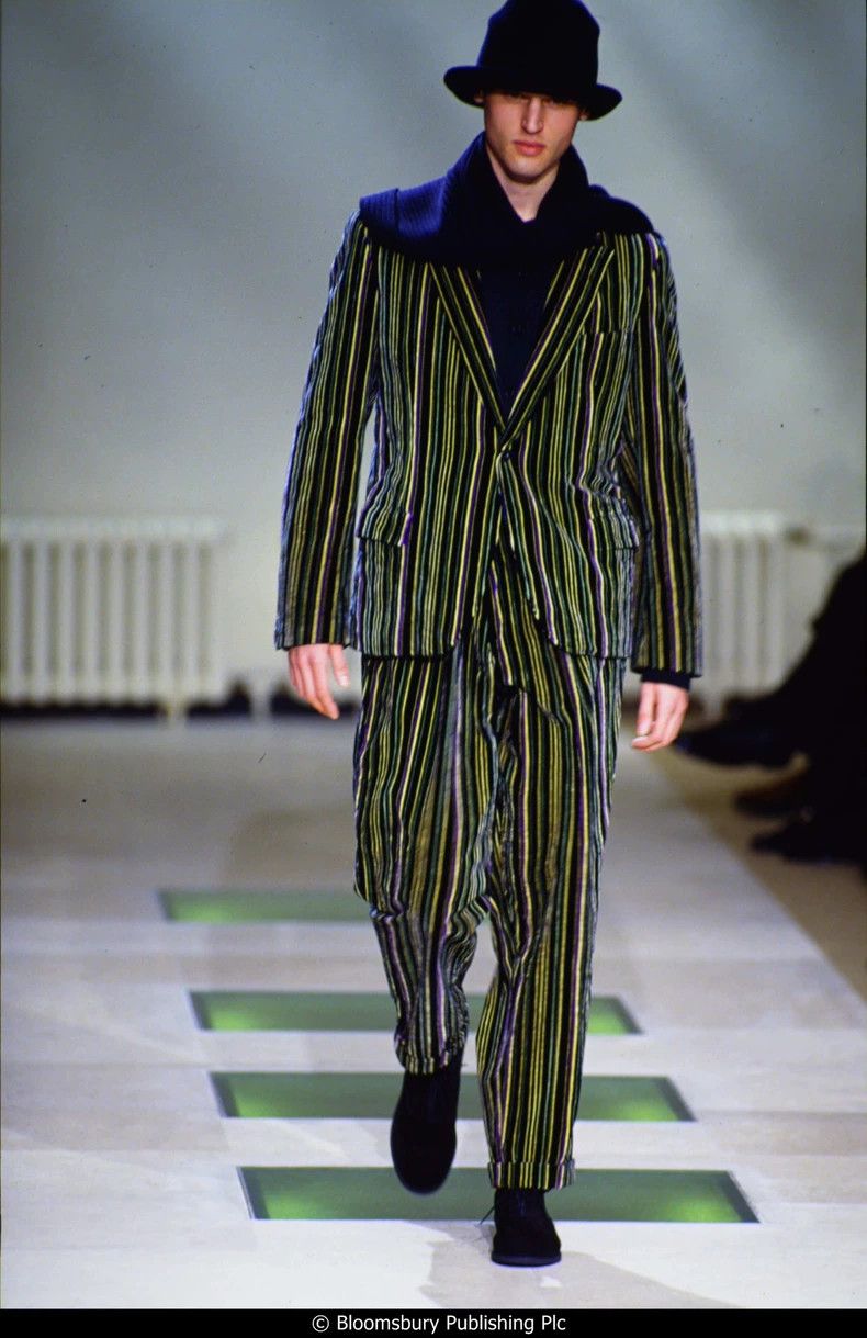 Yohji Yamamoto Yohji Yamamoto size s 93AW Velvet Stripe Suit 2501-Nextarro Size 38R - 1 Thumbnail