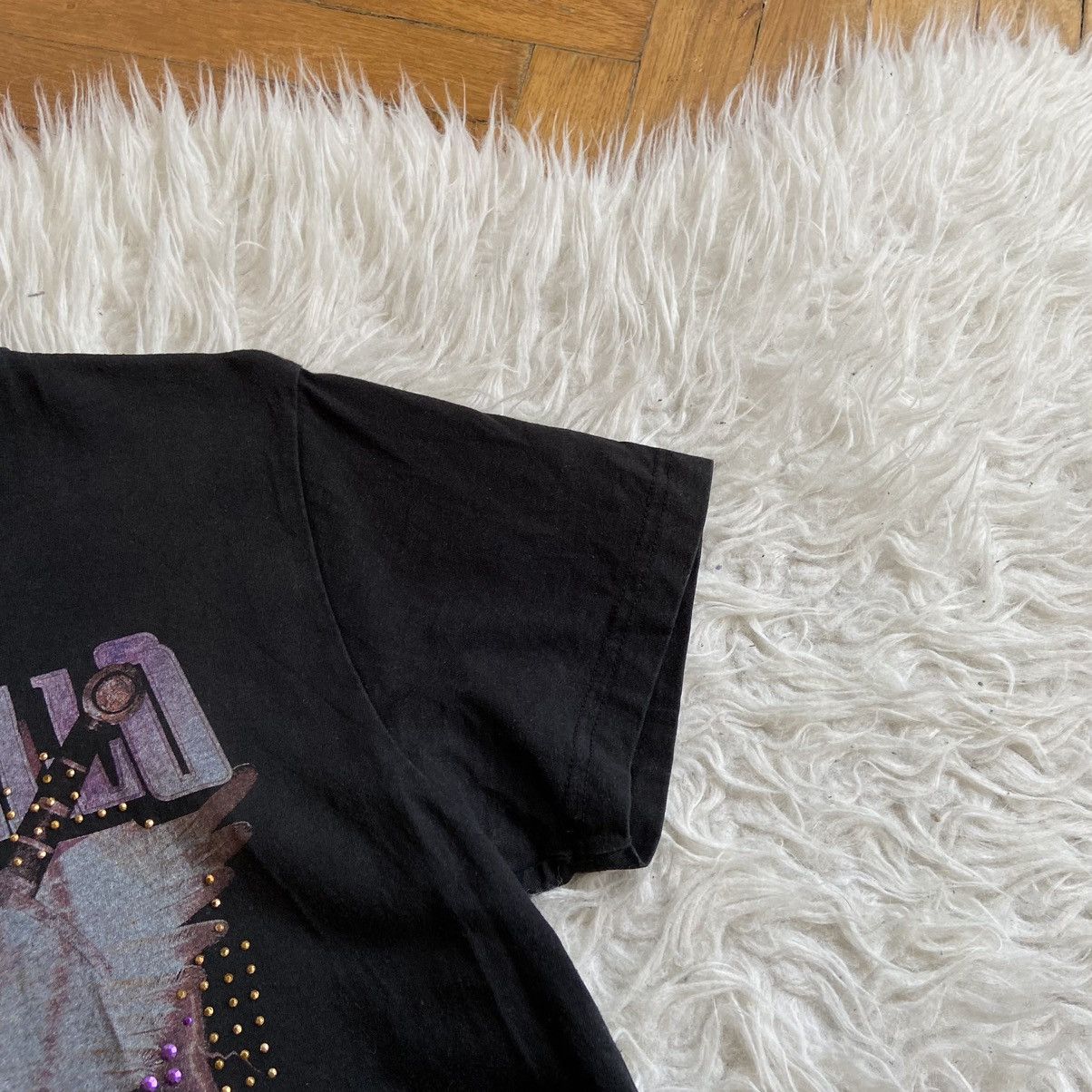 If Six Was Nine 📌 Vintage Fishbone Skull Graphic Y2K Rhinestones Tee Size S / US 4 / IT 40 - 5 Thumbnail
