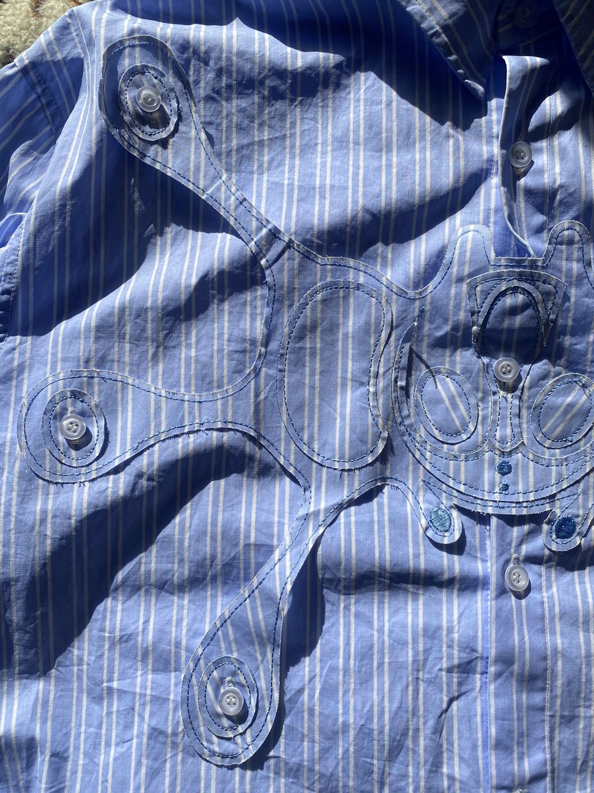 Happy99 Angel 99 Button Up - Blue Stripe | Grailed 