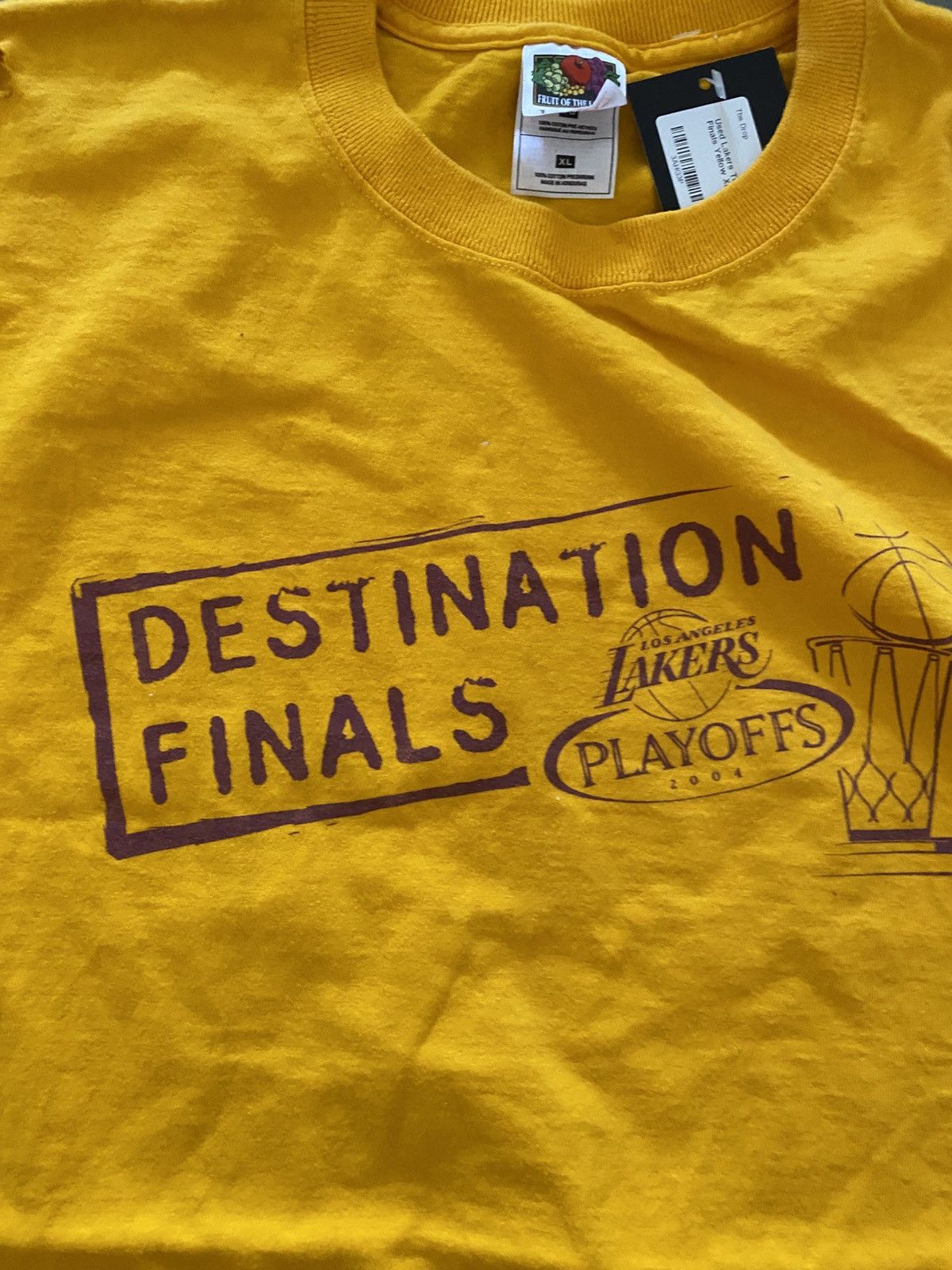 Vintage Vintage Los Angeles Lakers Gold Tee Size US XL / EU 56 / 4 - 2 Thumbnail