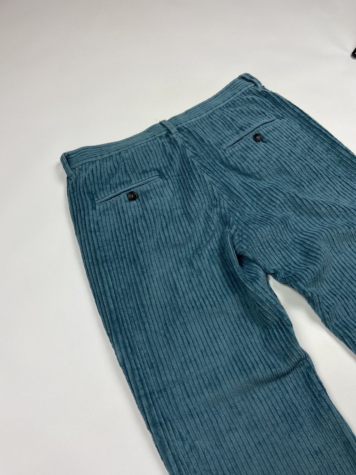 Designer × Isabel Marant Isabel Marant Trousers Turquoise Womens Velvet Striped Pants Size 27" / US 4 / IT 40 - 15 Thumbnail