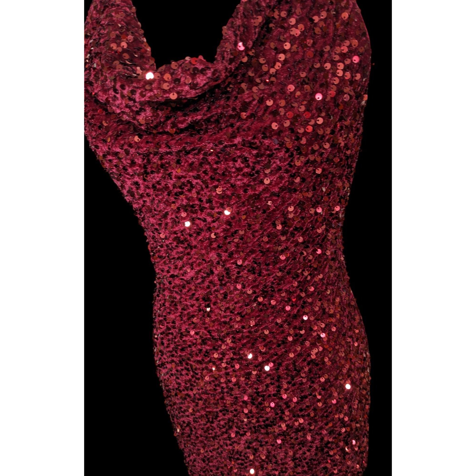 Other Glam Merlot Star Lights Halter Mini Dress By Selfie Leslie Size S / US 4 / IT 40 - 2 Thumbnail