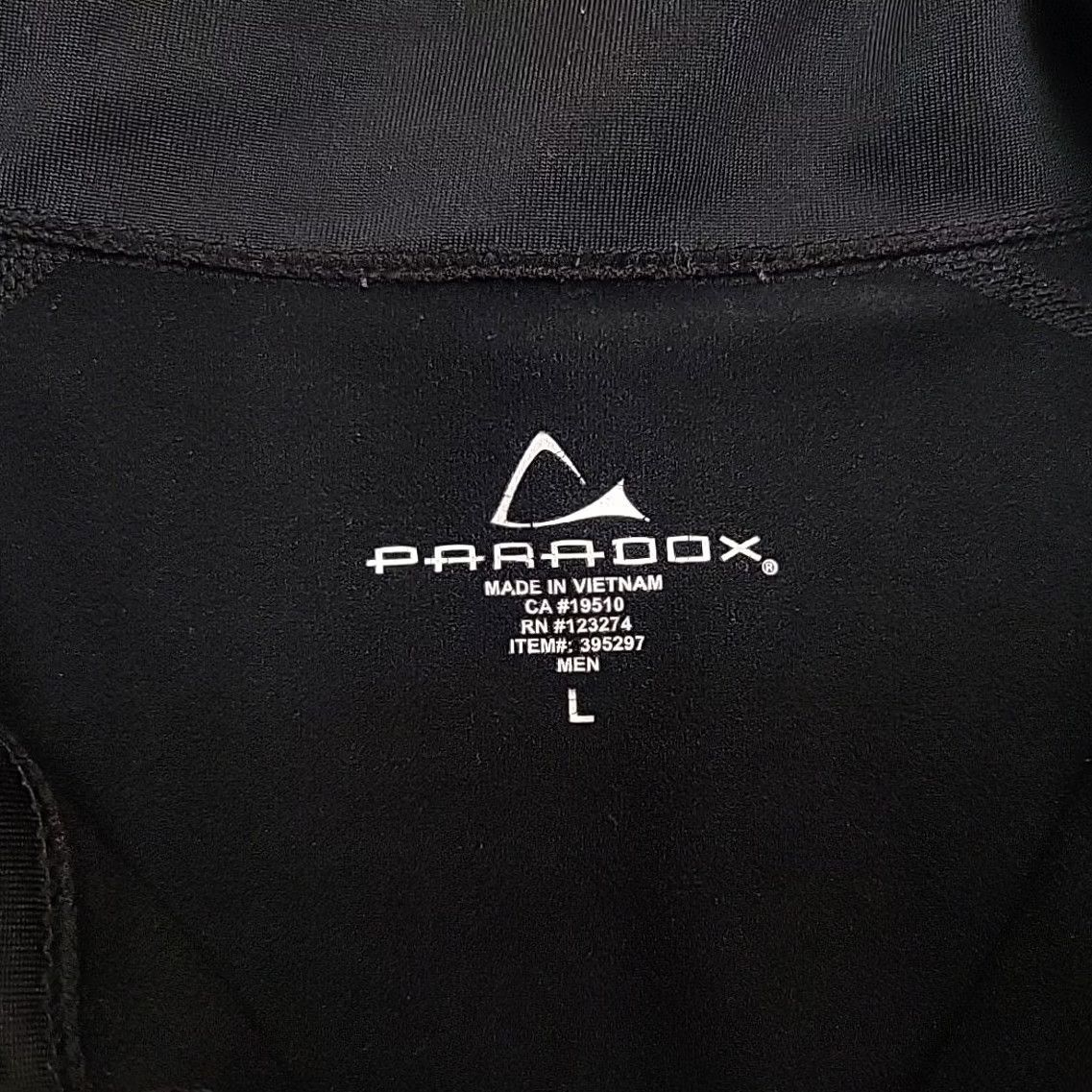 Vintage Paradox Shirt Mens L Black Performance Stretch Blend 1/4 Zip Pullover Base Layer Exterior Logo Outdoor Casual Mens Size US L / EU 52-54 / 3 - 3 Thumbnail