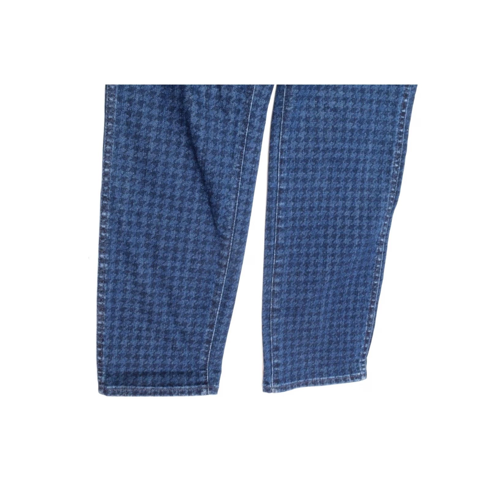 J.Crew J.Crew Vintage Straight Jeans 28 Blue Houndstooth High Rise Slim Stretch Womens Size 28" / US 6 / IT 42 - 3 Thumbnail
