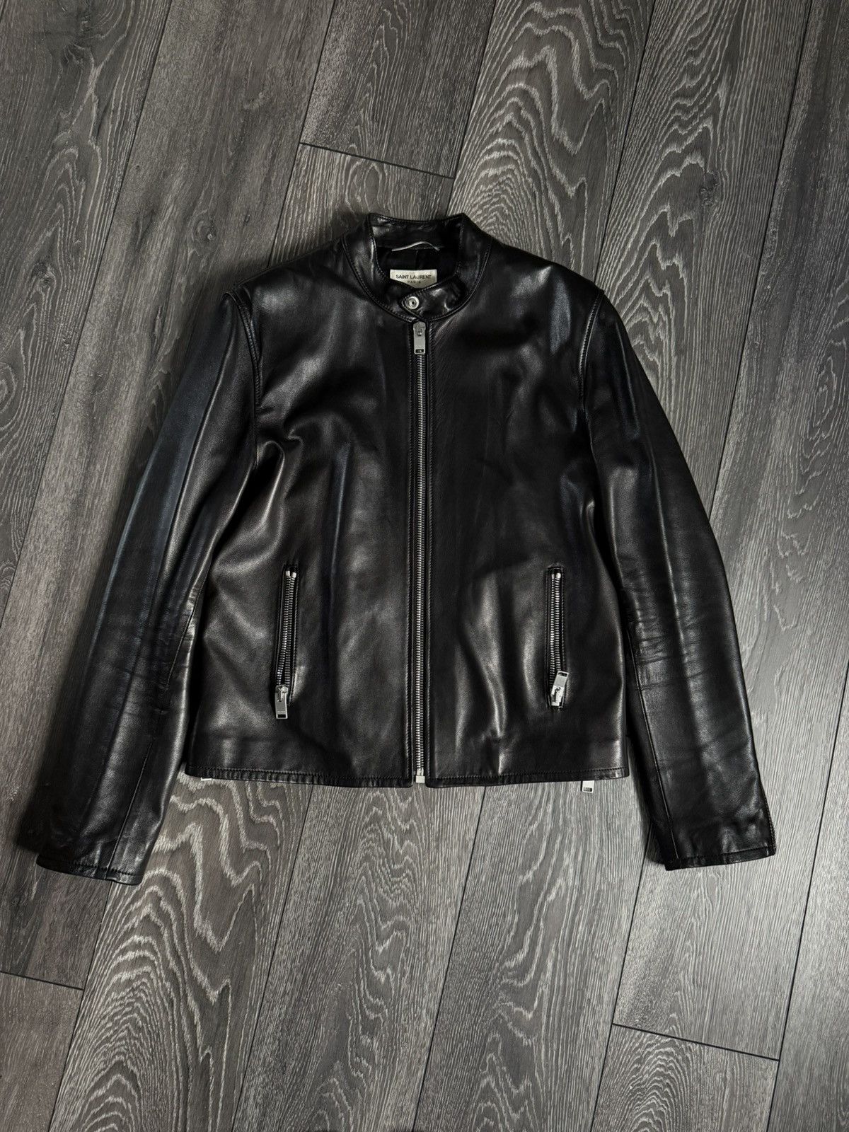 Saint Laurent Paris RARE FW13 Cafe Racer Leather Jacket | Grailed