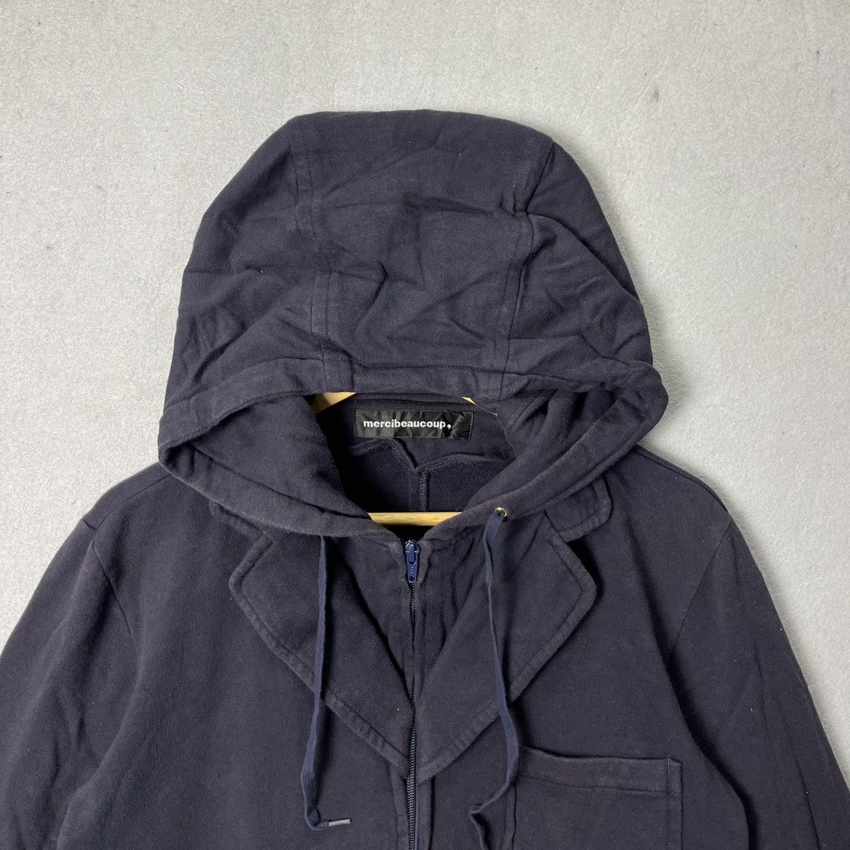 mercibeaucoup MerciBeaucoup Zip Hoodie – Navy Minimal Pocket Design Size M / US 6-8 / IT 42-44 - 2 Thumbnail