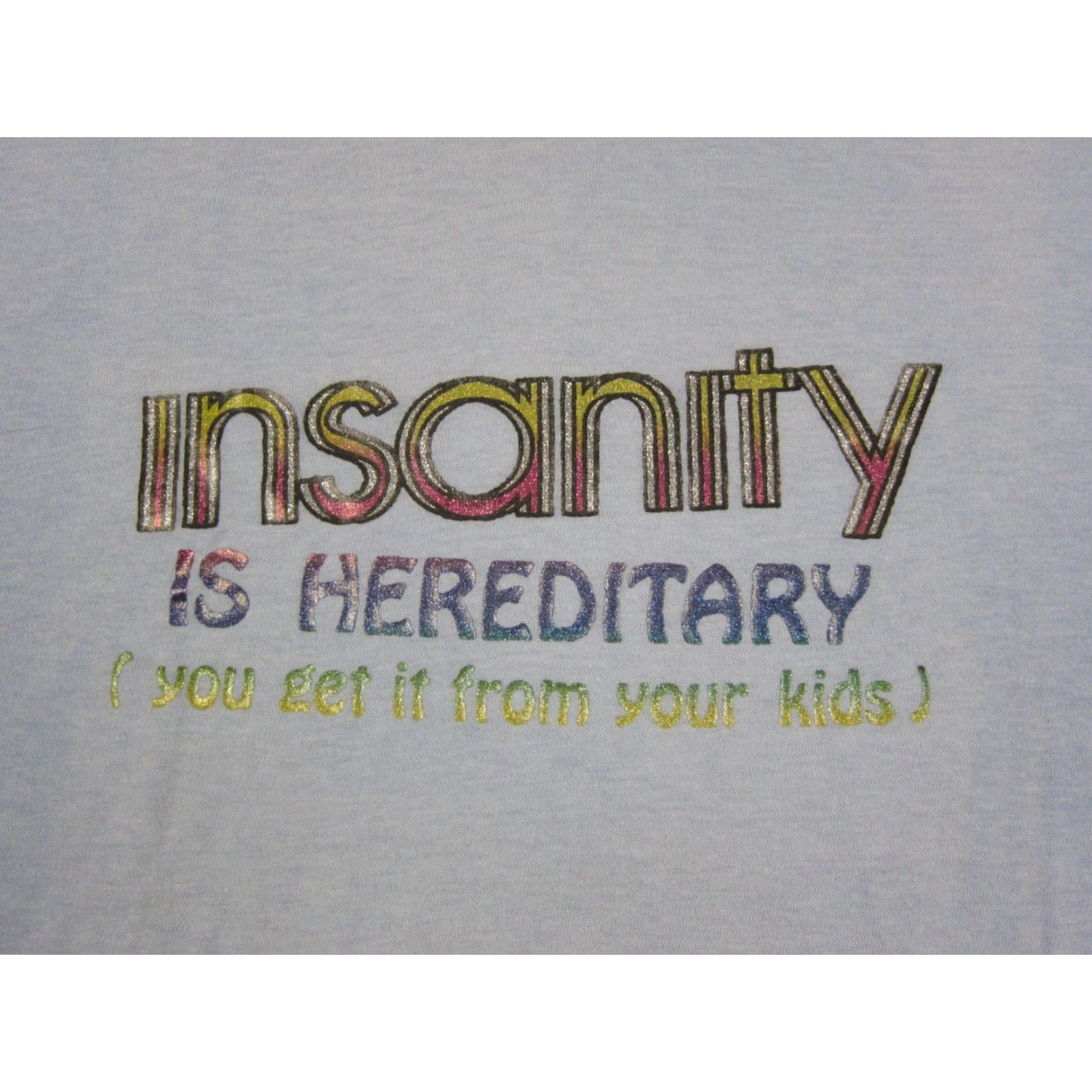 Vintage VINTAGE Springfoot Shirt Mens L Blue 90s USA Insanity Is Hereditary T-Shirt Size US L / EU 52-54 / 3 - 3 Thumbnail