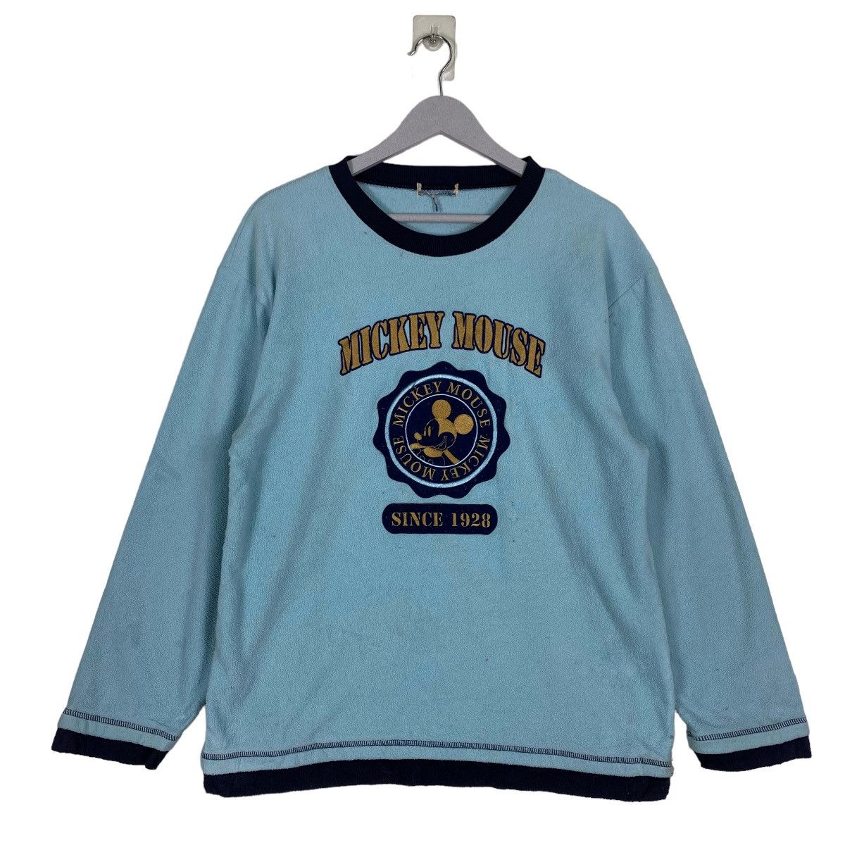 Disney × Mickey Mouse × Warner Bros Vintage 90s Mickey Mouse Big Logo Crewneck Fleece Size US M / EU 48-50 / 2 - 1 Thumbnail