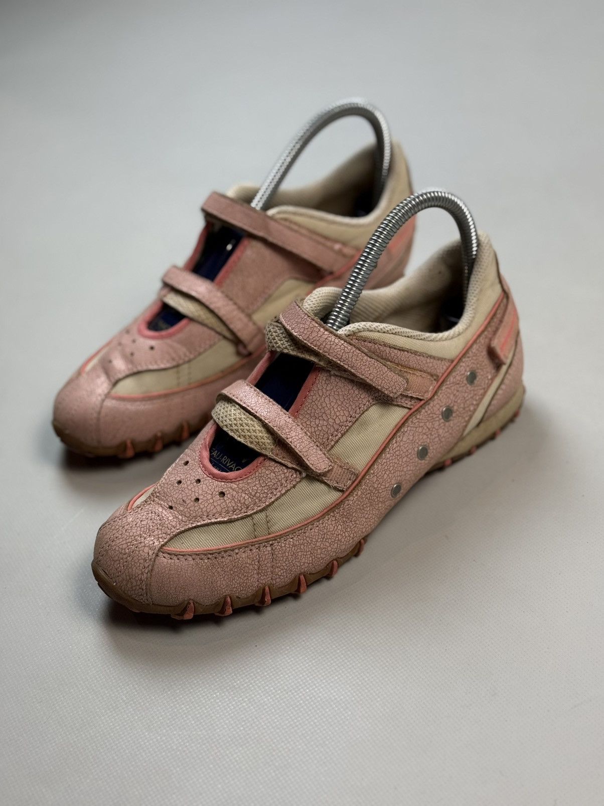 Diesel Vintage Y2K Leather Pink Straps Low Top Sneakers Ballets Size US 7 / IT 37 - 13 Thumbnail