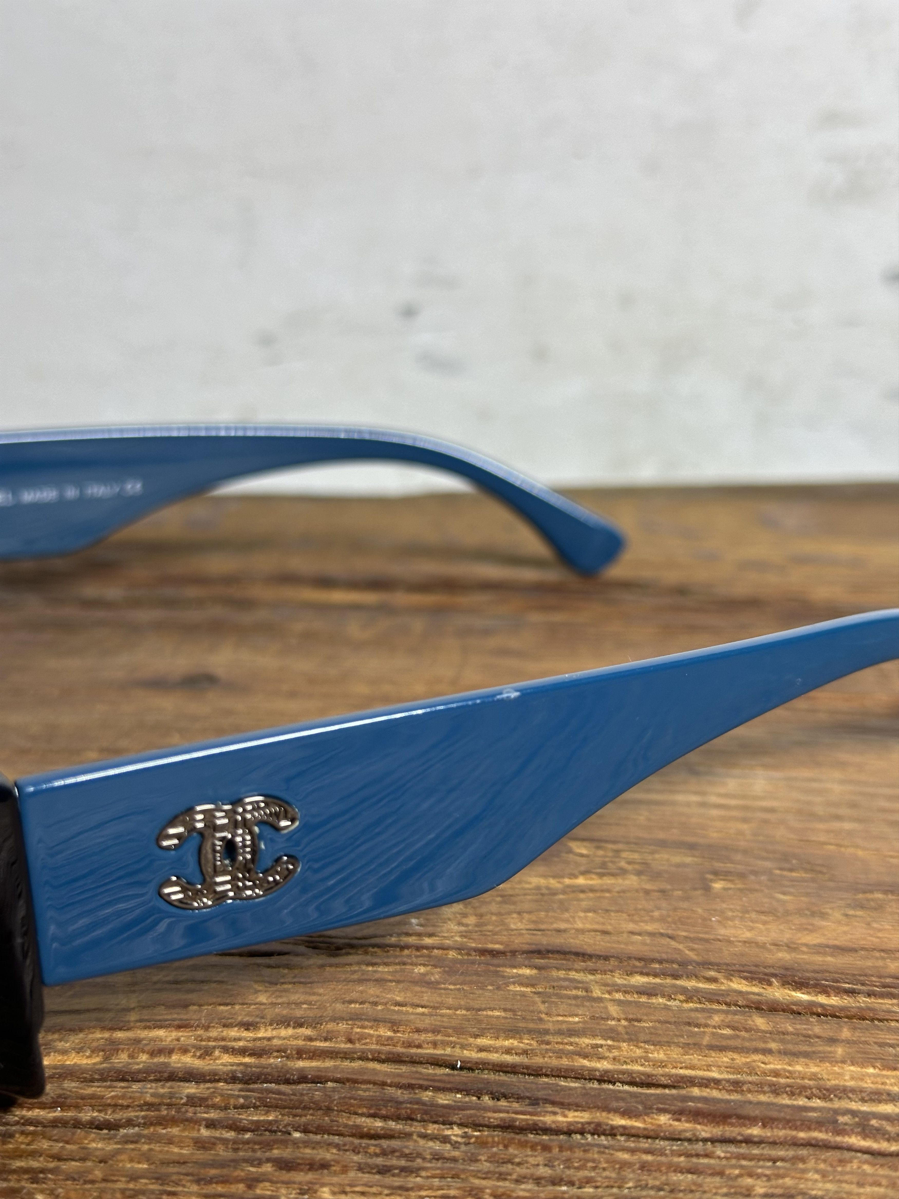 Chanel Chanel Acetate Rectangle Sunglasses Size ONE SIZE - 3 Thumbnail