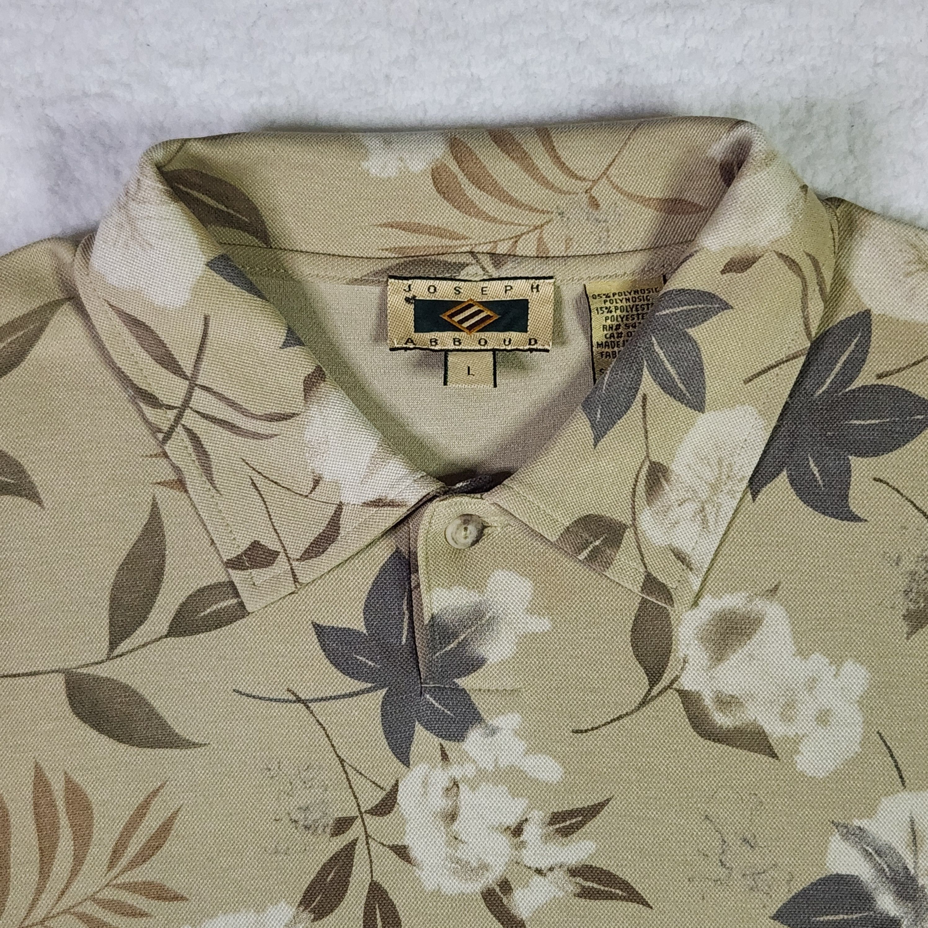 Joseph Abboud VINTAGE Joseph Abboud Polo Shirt Large Floral Short Sleeve Size US L / EU 52-54 / 3 - 2 Thumbnail