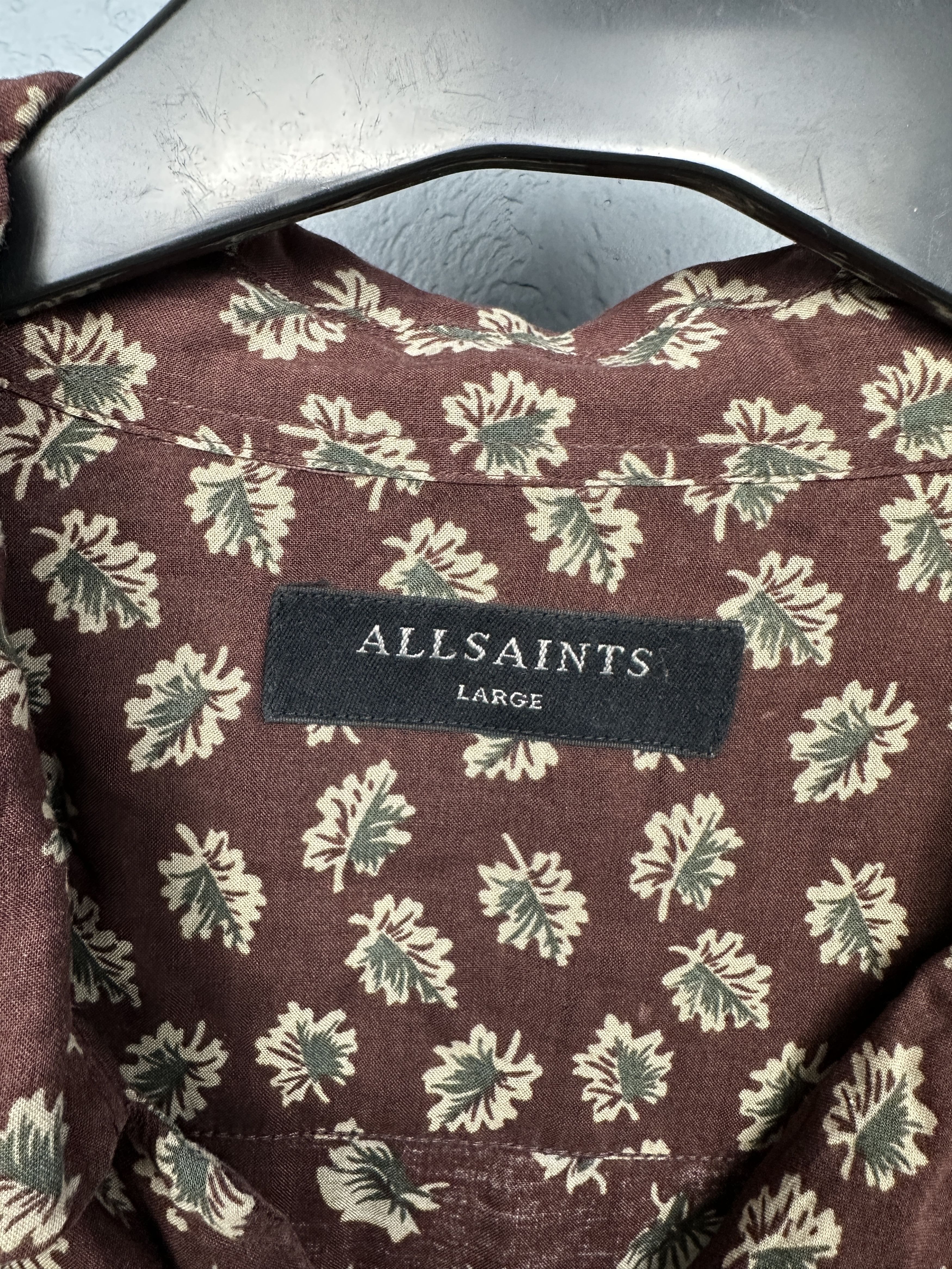 Allsaints Allsaints Serrate Mens Long Sleeve Shirt Size US L / EU 52-54 / 3 - 3 Thumbnail