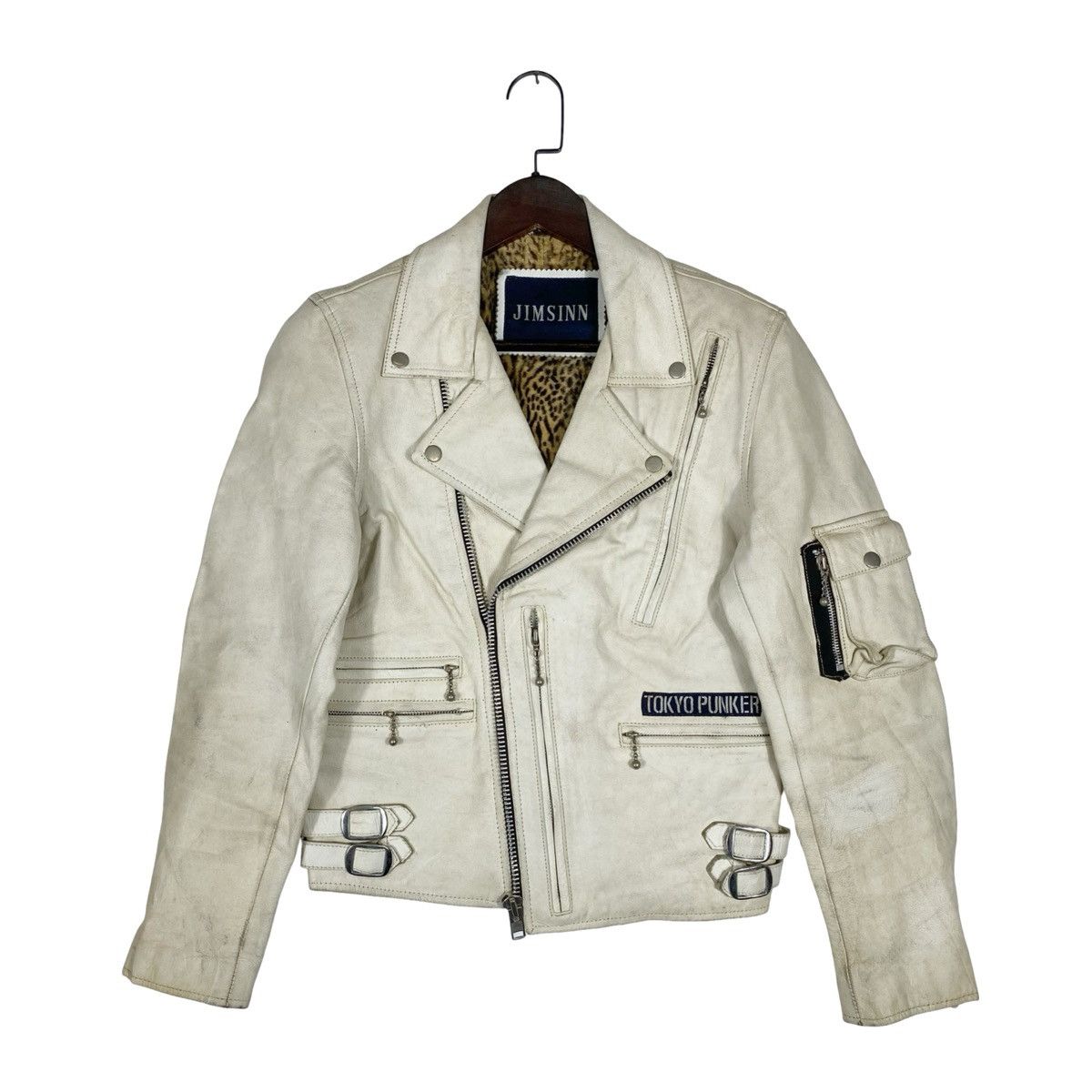 Japanese Brand Vintage Jimsinn Tokyo Punker Leather Jacket Size US S / EU 44-46 / 1 - 11 Thumbnail