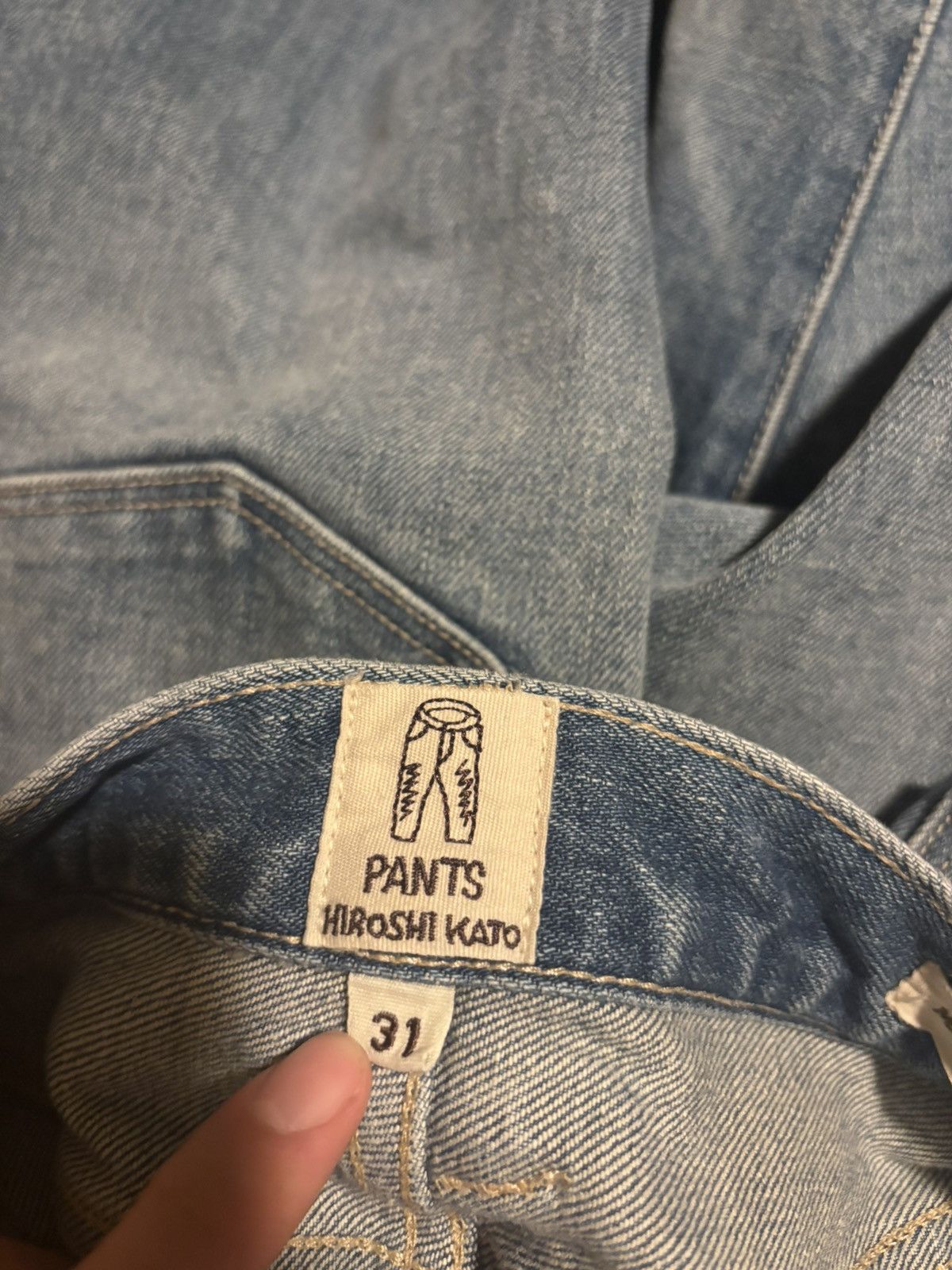 Hiroshi Kato Hiroshi kato - hammer straight leg salvage denim Size US 31 - 3 Thumbnail