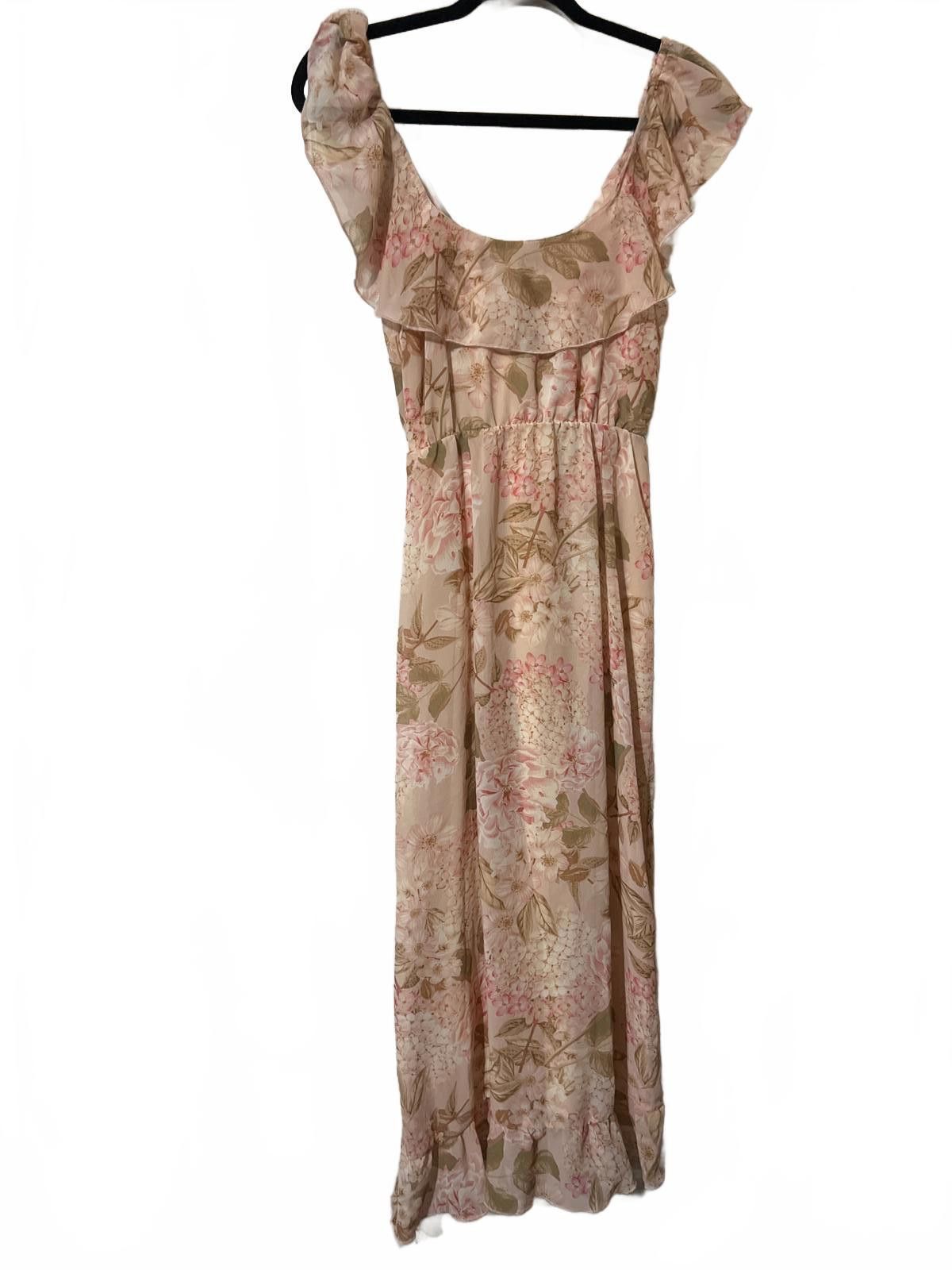Other Show me your Mumu floral Ruffle Midi Dress Soft Pink S Size S / US 4 / IT 40 - 6 Thumbnail