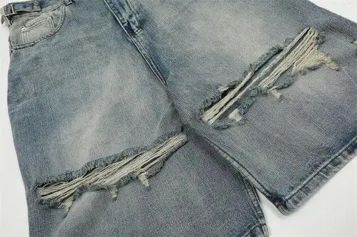 Other American street loose casual wide-leg ripped denim shorts Size US 32 / EU 48 - 6 Thumbnail