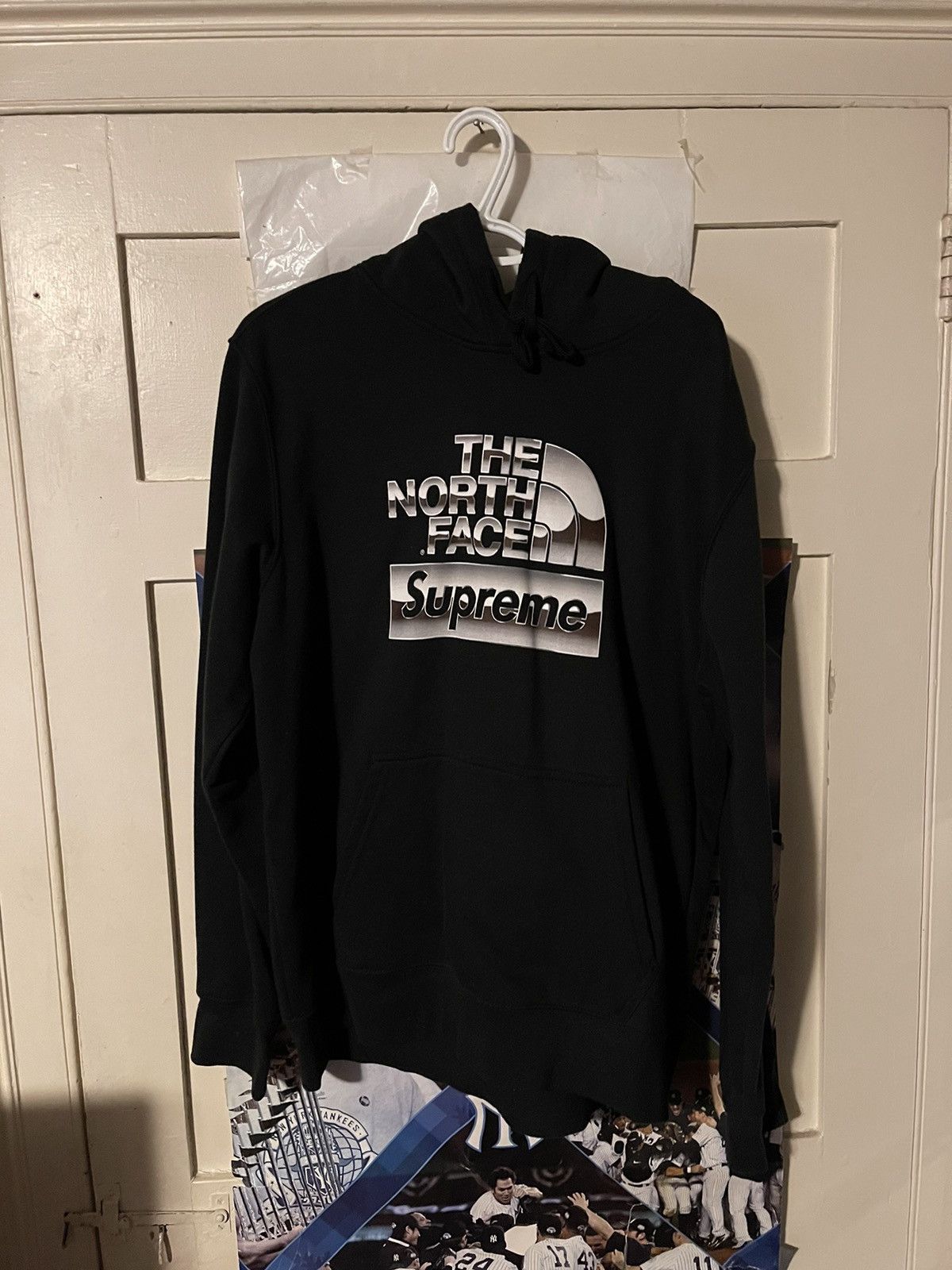 Supreme Supreme x The North Face Metallic Logo Hooded Sweatshirt | Grailed