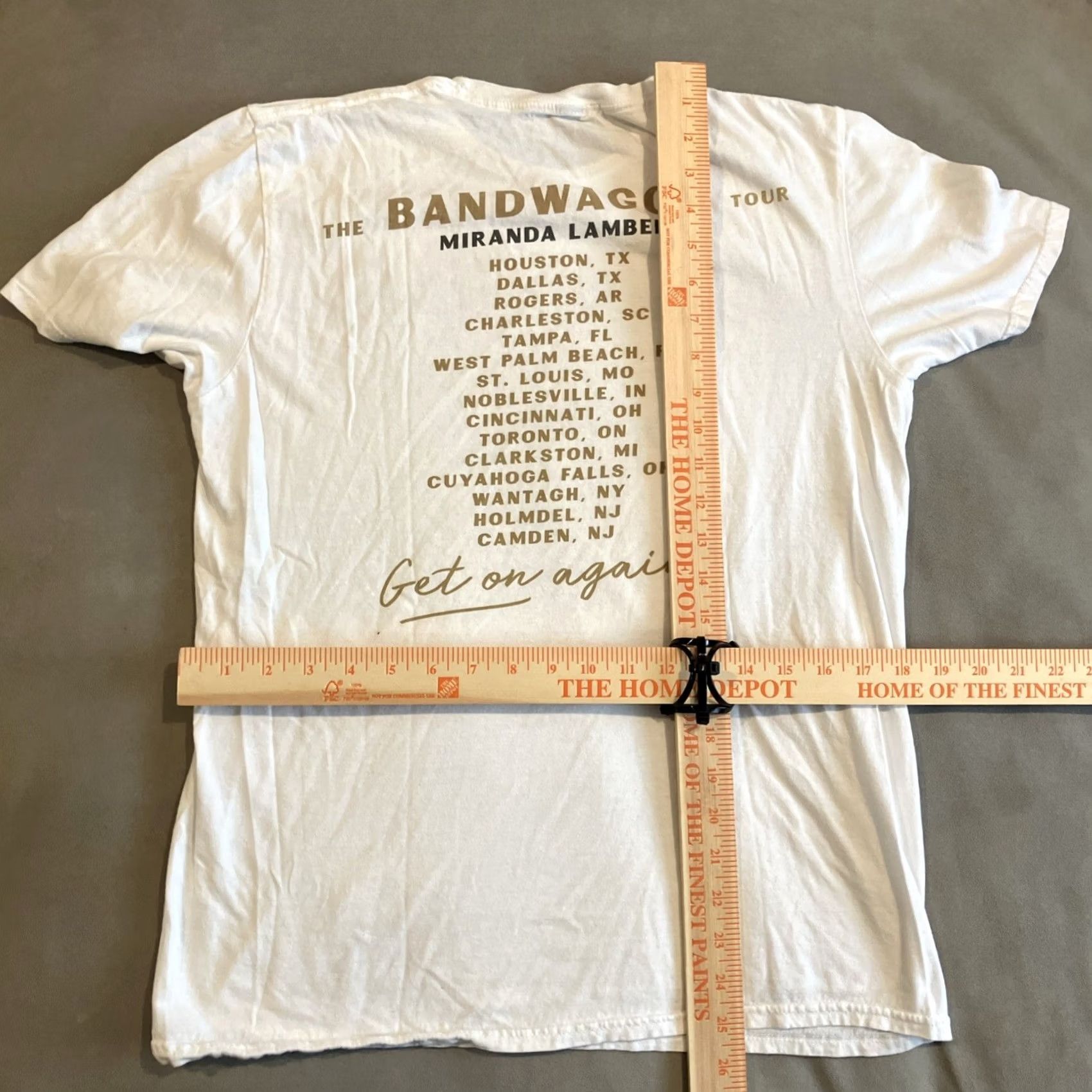 Vintage MIRANDA LAMBERT T-Shirt Bandwagon Tour Concert GET ON AGAIN Medium Unisex Adults White M Size US M / EU 48-50 / 2 - 5 Thumbnail