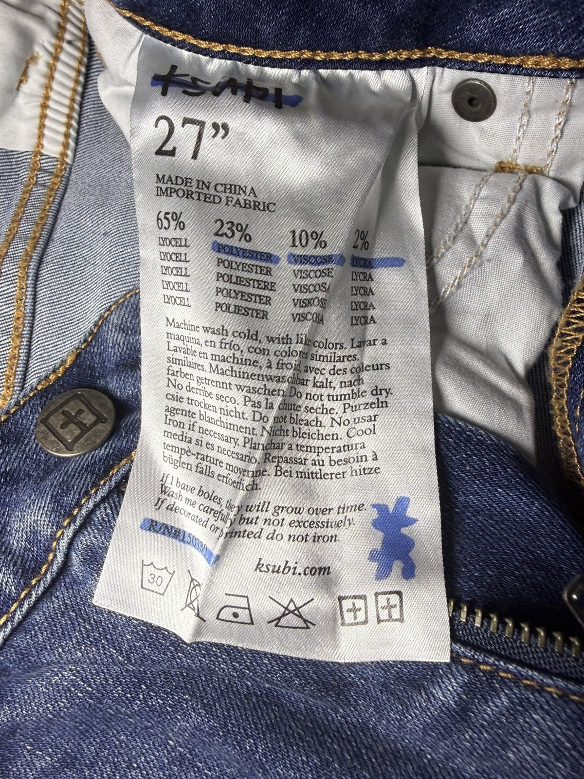 Ksubi blue denim ksubi jeans Size 27" / US 4 / IT 40 - 2 Thumbnail
