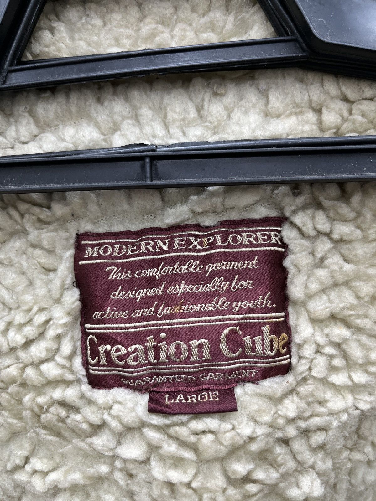 Vintage 🔥🔥🔥ARCHIVE CREATION CUBE LEATHER SHEARLING JACKET Size US L / EU 52-54 / 3 - 8 Thumbnail