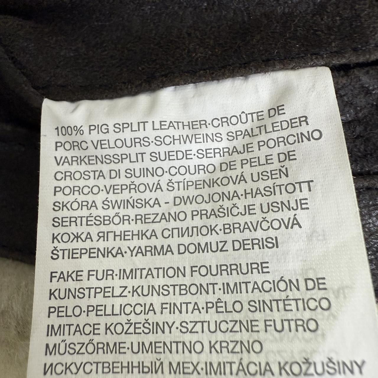 Vintage Vintage Real Leather Sherling Jacket Brown Military Size US L / EU 52-54 / 3 - 6 Thumbnail