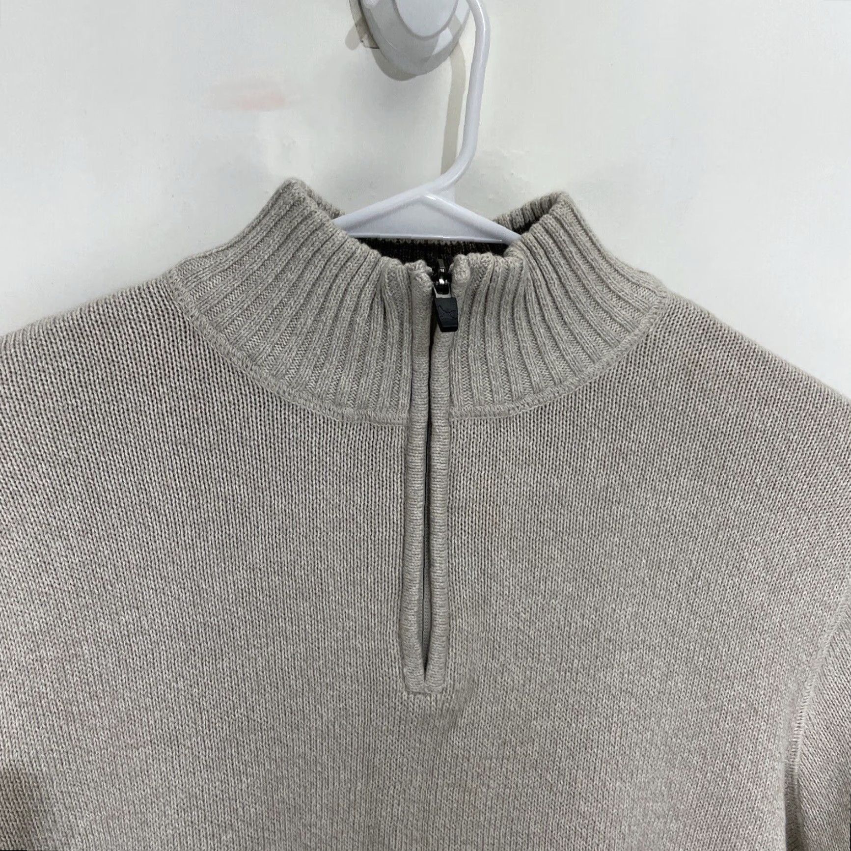 Eddie Bauer VINTAGE Eddie Bauer Knit 1/4 Zip Sweater Mens XL Beige Pullover Adult Size US XL / EU 56 / 4 - 5 Thumbnail