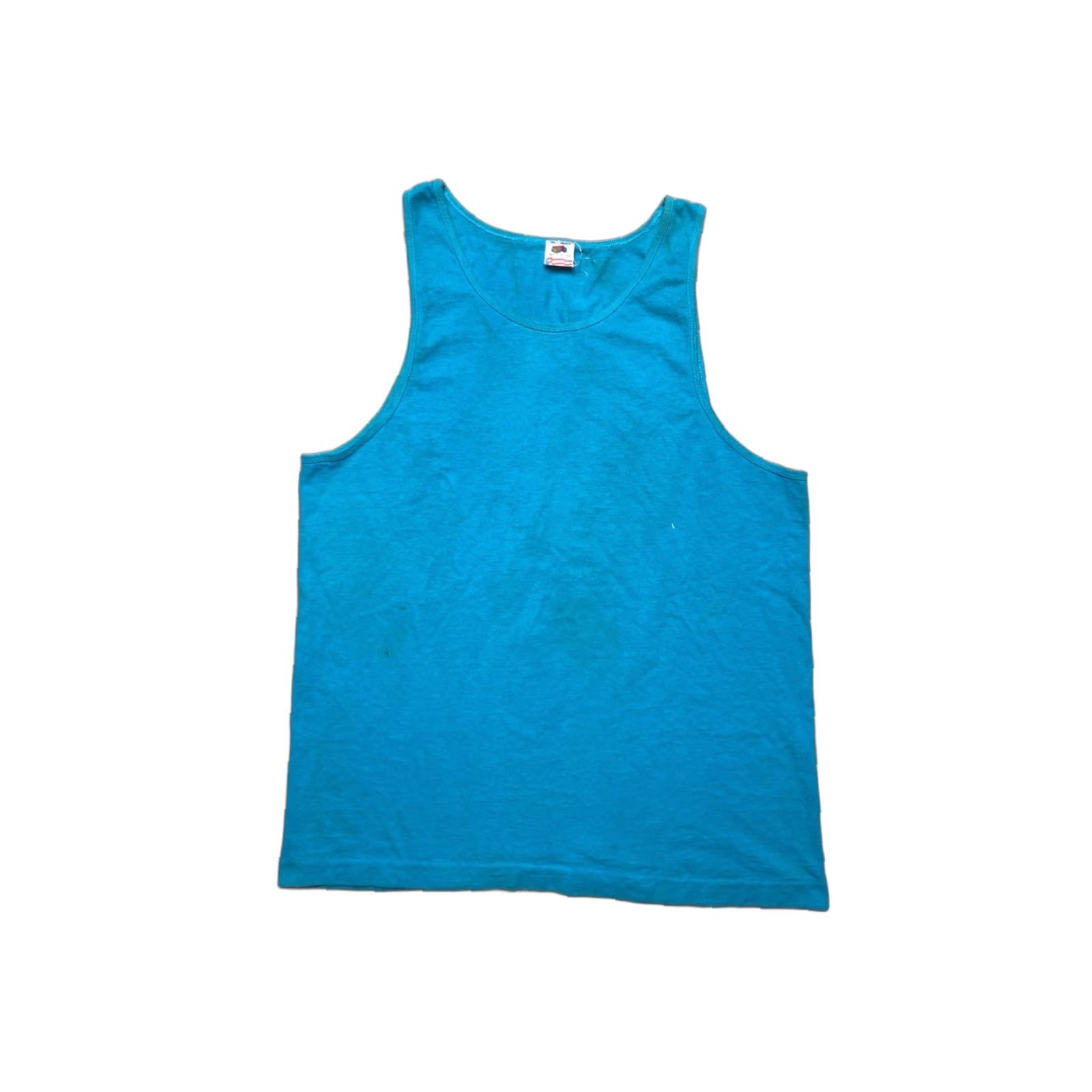 Fruit Of The Loom VINTAGE 90s Fruit of the Loom Tank Top Sleeveless T-Shirt Grunge Beach XL Blue Mens Clothing Size US XL / EU 56 / 4 - 1 Thumbnail