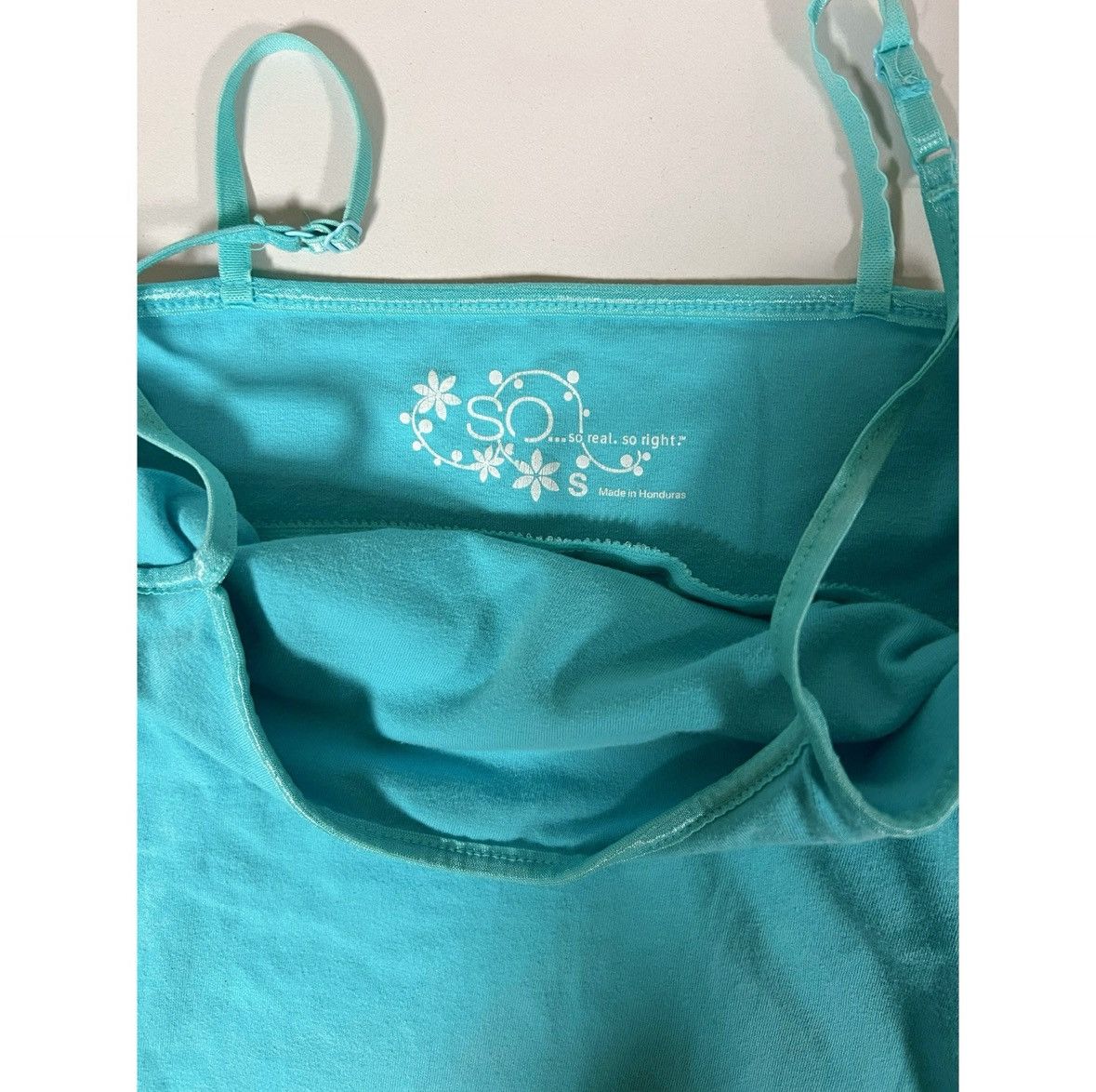 Sonoma SO Aquamarine Blue Shelf-Bra Cami Camisole Tank Top Size S 🦋 Size S / US 4 / IT 40 - 4 Thumbnail