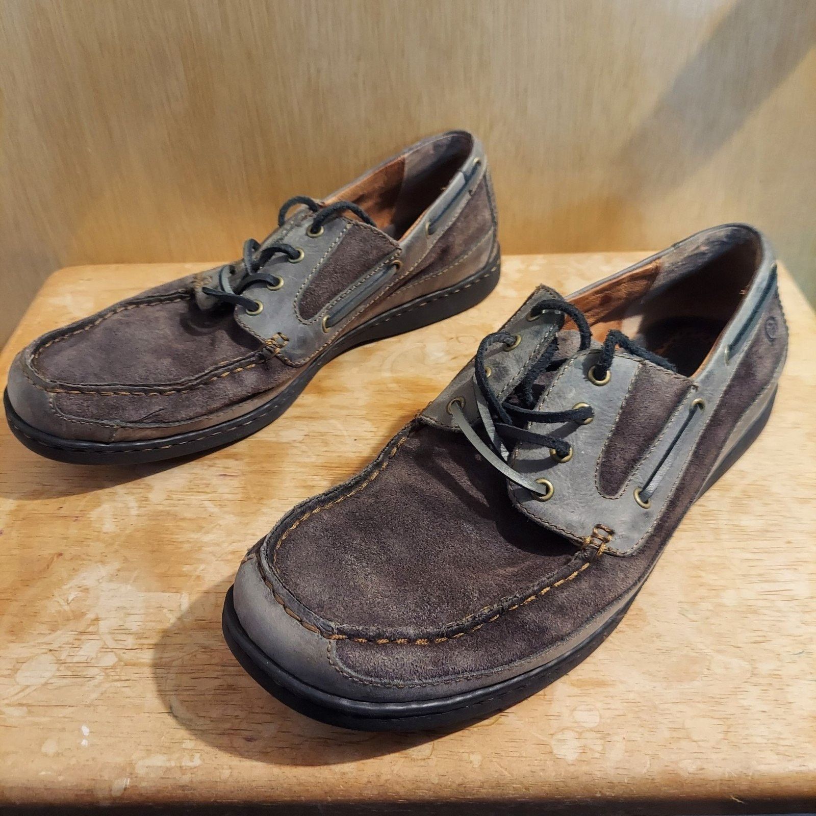 Born Born Harwich Men's US 11.5 M Peltro Neutral Grey Boat Shoes Size US 11.5 / EU 44-45 - 1 Thumbnail