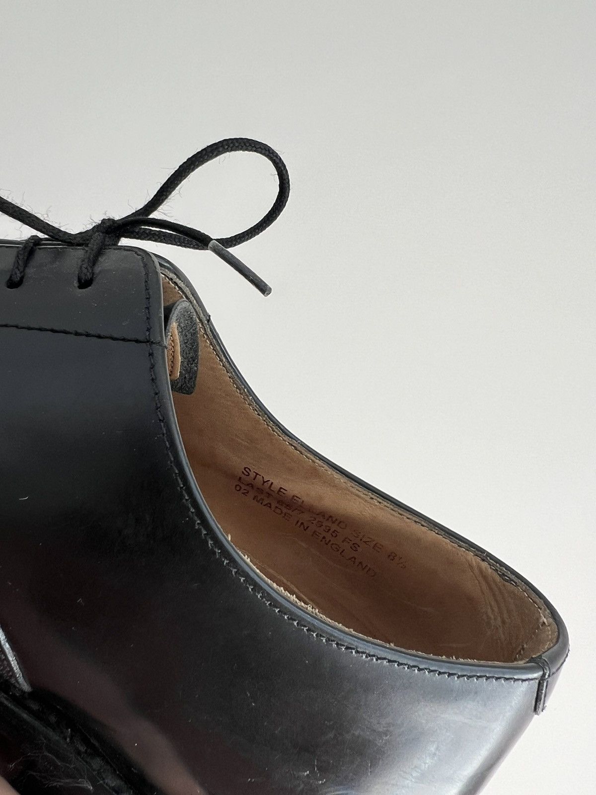 Loake × Vintage Vintage Loake Black Leather Lace up Formal Oxford Shoes Size US 9.5 / EU 42-43 - 11 Thumbnail