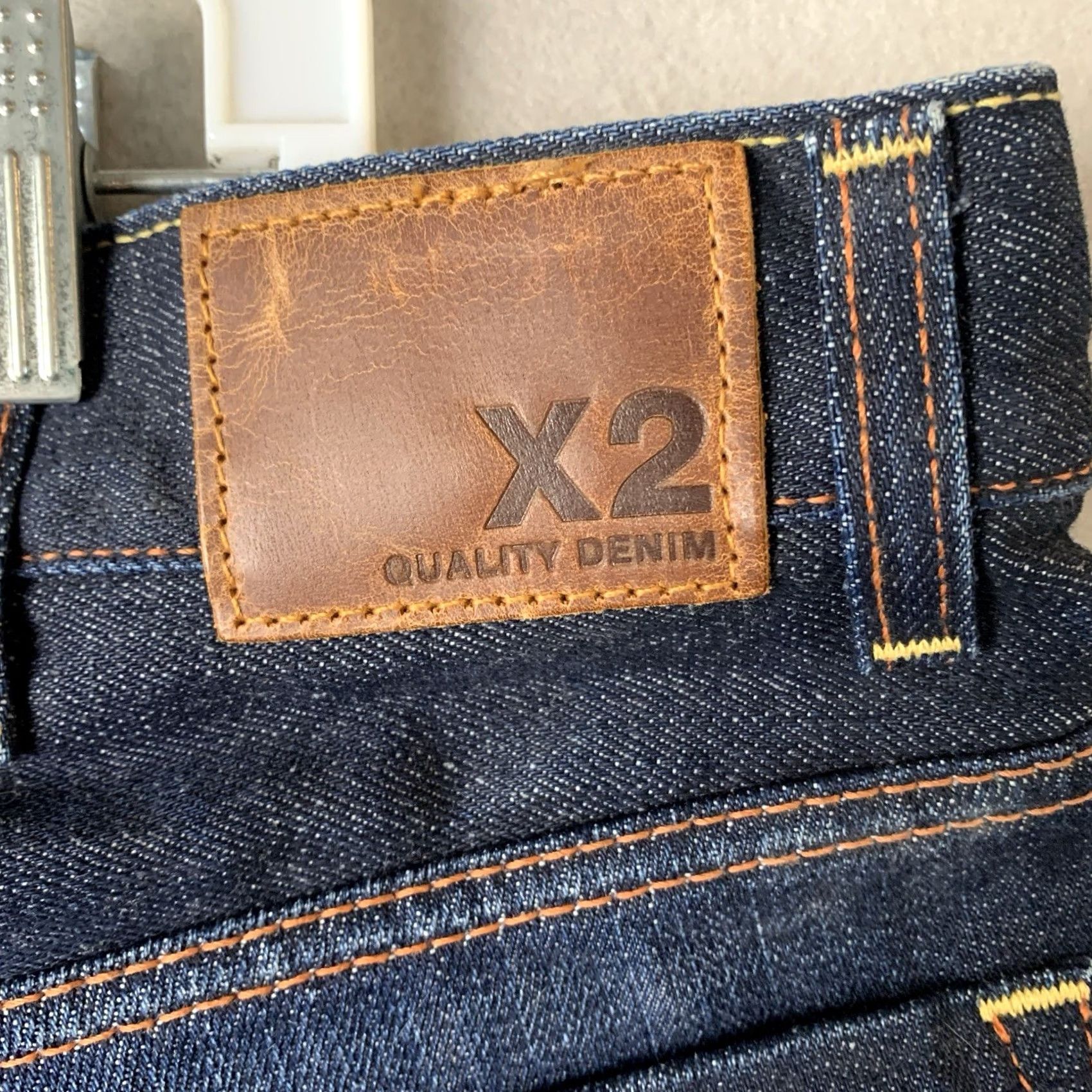 Vintage X2 Jeans Mens Blue Regular Rise Straight Leg 38x30 Dark Cotton Denim NWT Size US 38 / EU 54 - 4 Thumbnail