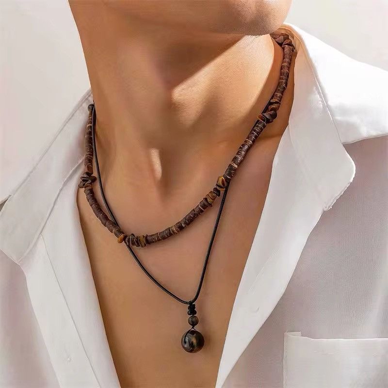 Japanese Brand Double Wood Pine Stone Necklace Size ONE SIZE - 2 Thumbnail
