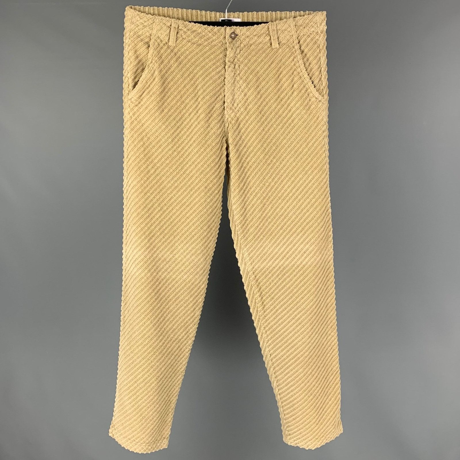 ERL ERL Size XL Khaki Corduroy Cotton Zip Fly Dress Pants Size US 36 / EU 52 - 1 Thumbnail