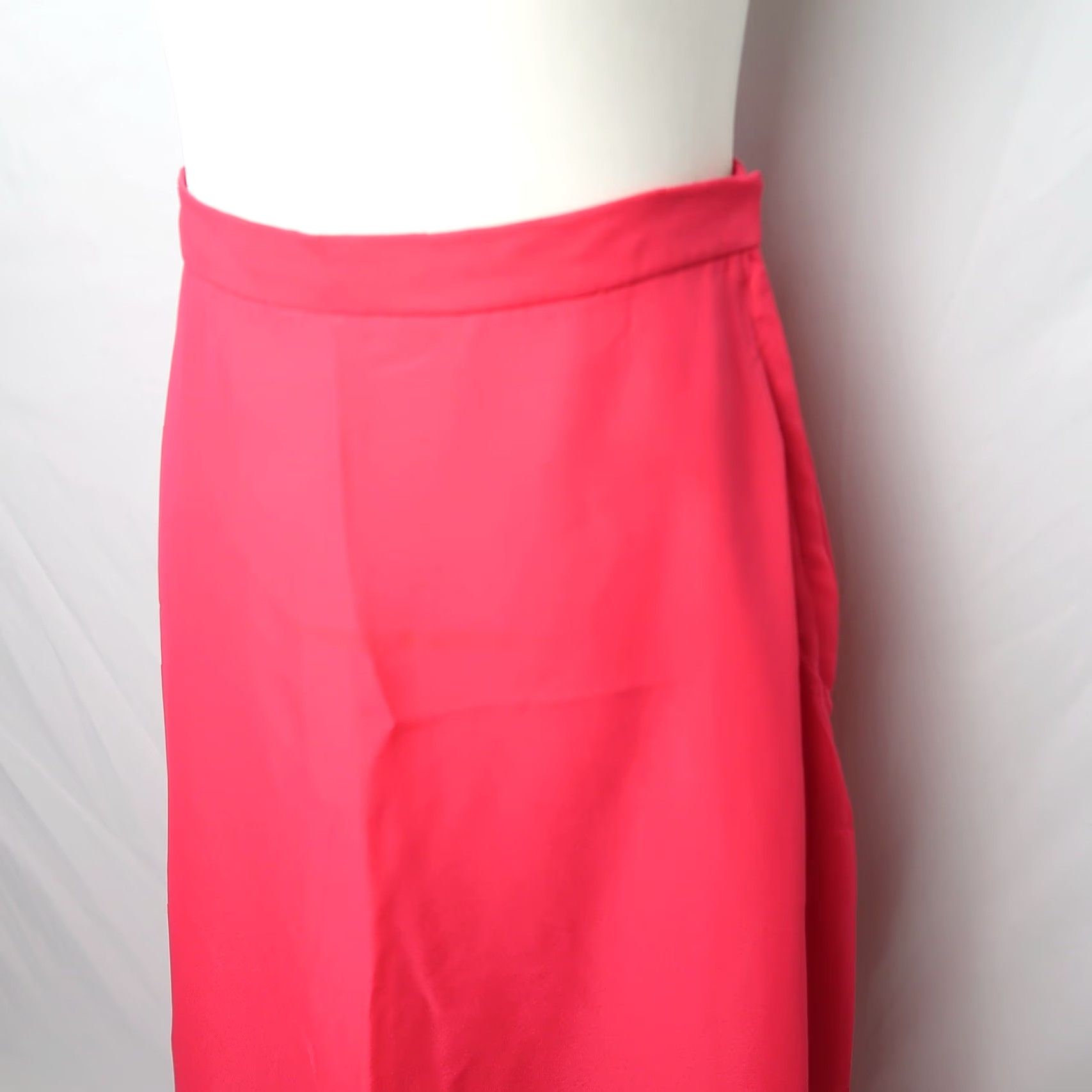 Pinko VINTAGE Malbe hot pink full long formal maxi skirt 27" Waist 13.5" Polyester 1970s 10 Womens Size 27" / US 4 / IT 40 - 2 Thumbnail