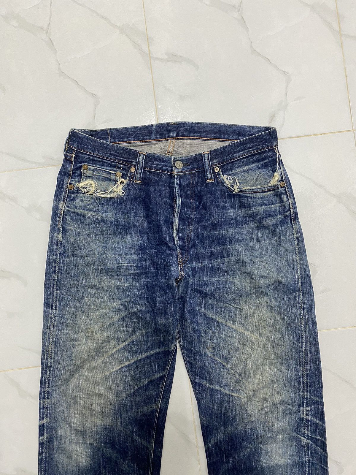 Full Count & Co. Vintage Full Count Co Hidden Rivet Selvedge Jeans Size US 34 / EU 50 - 3 Thumbnail