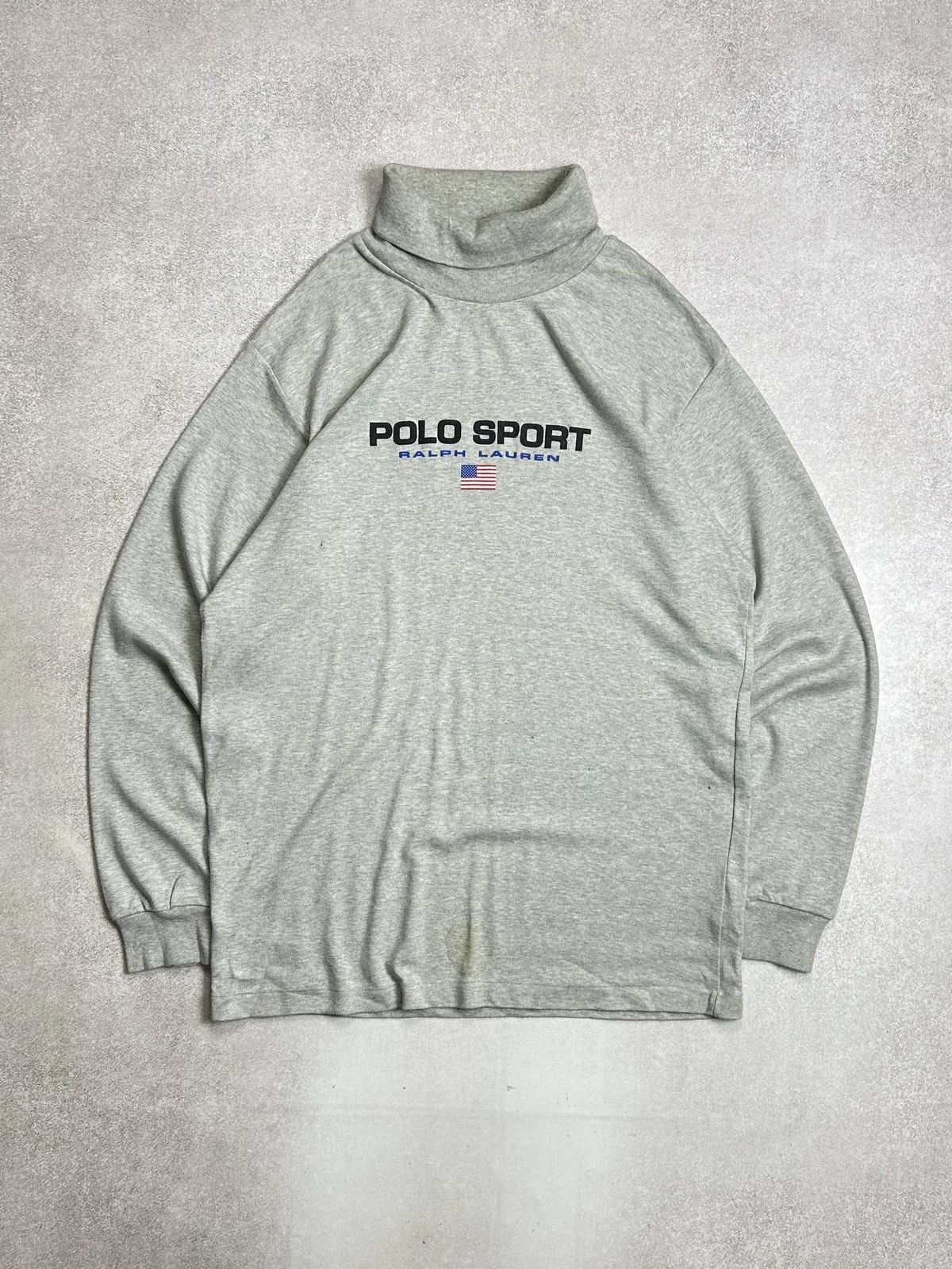 Palace × Polo Ralph Lauren Vintage Polo Ralph Lauren RRL Big Logo Turtleneck Sweater XL Size US XL / EU 56 / 4 - 1 Thumbnail